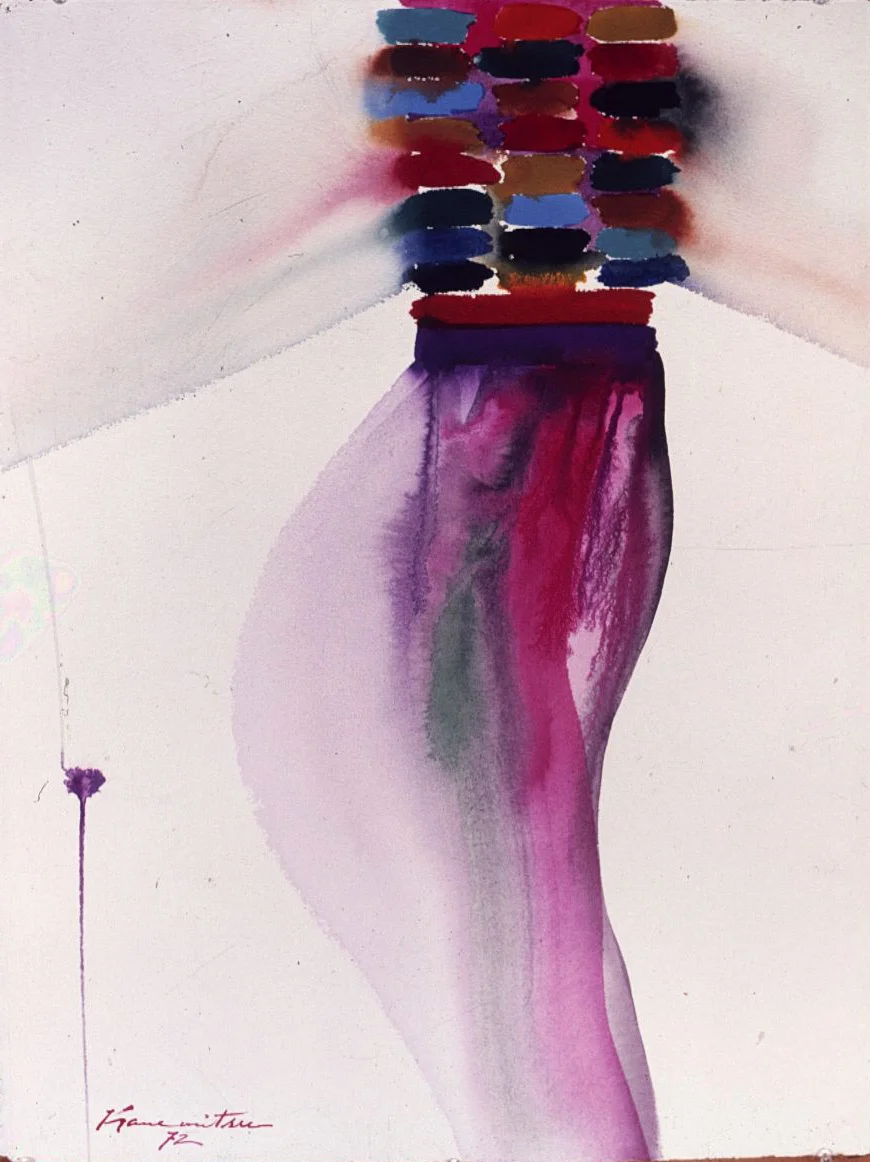 Untitled , 1972 sumi and watercolor on paper 33.5 x 26.25 inches; 85.1 x 66.7 centimeters