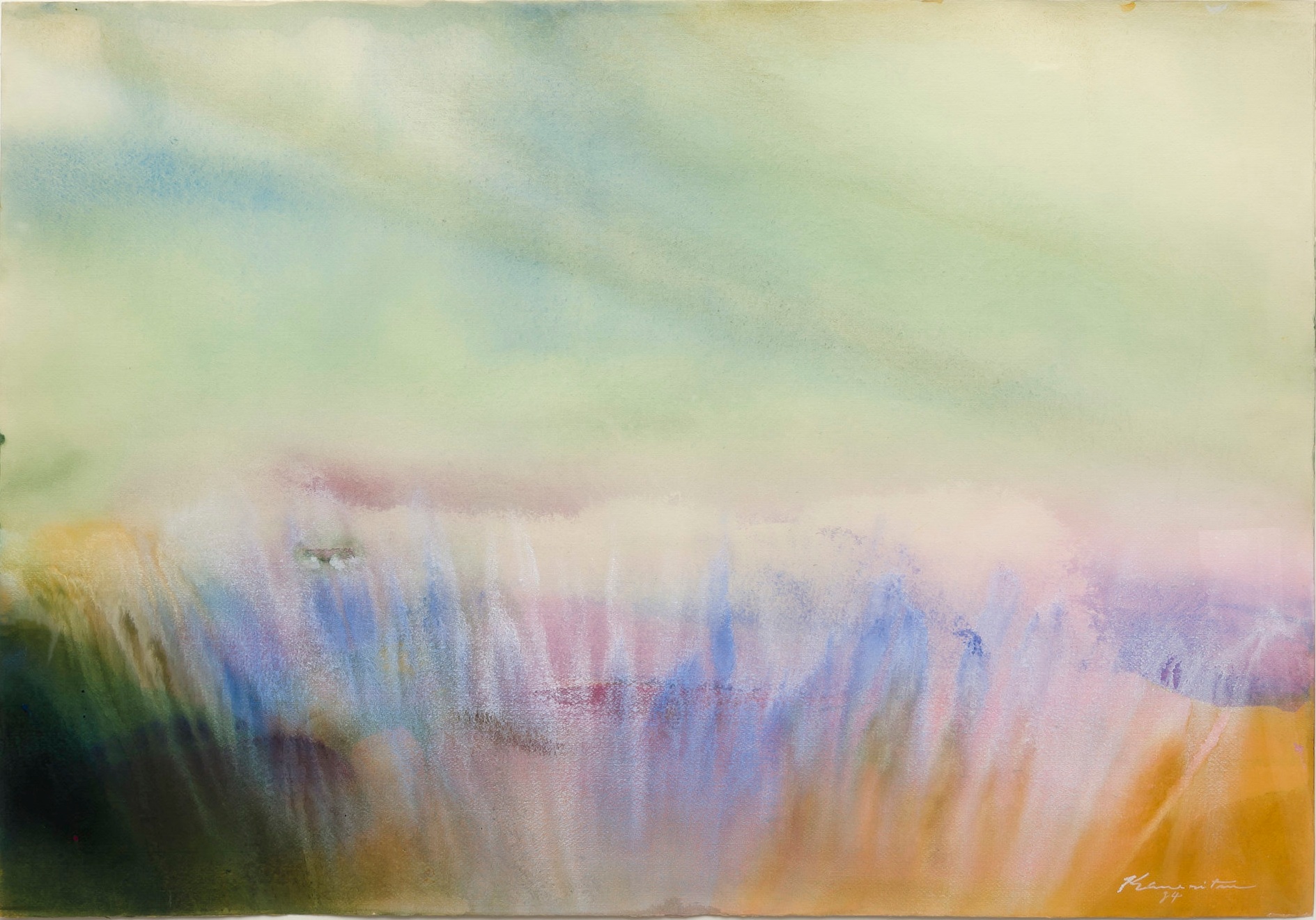 Desert Sky #4 , 1974 watercolor on paper 32 1/2 x 44 1/4 inches; 82.5 x 112.4