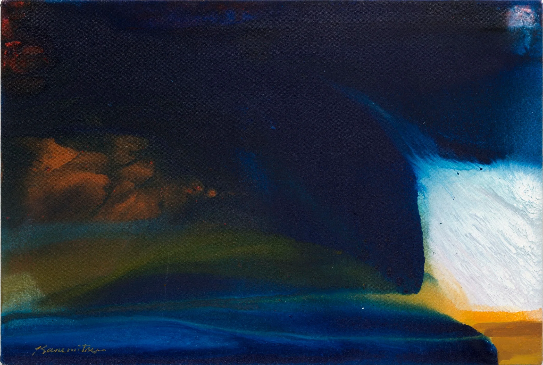 Winter Night , 1983 acrylic on canvas 20 x 30 inches; 50.8 x 76.2 centimeters