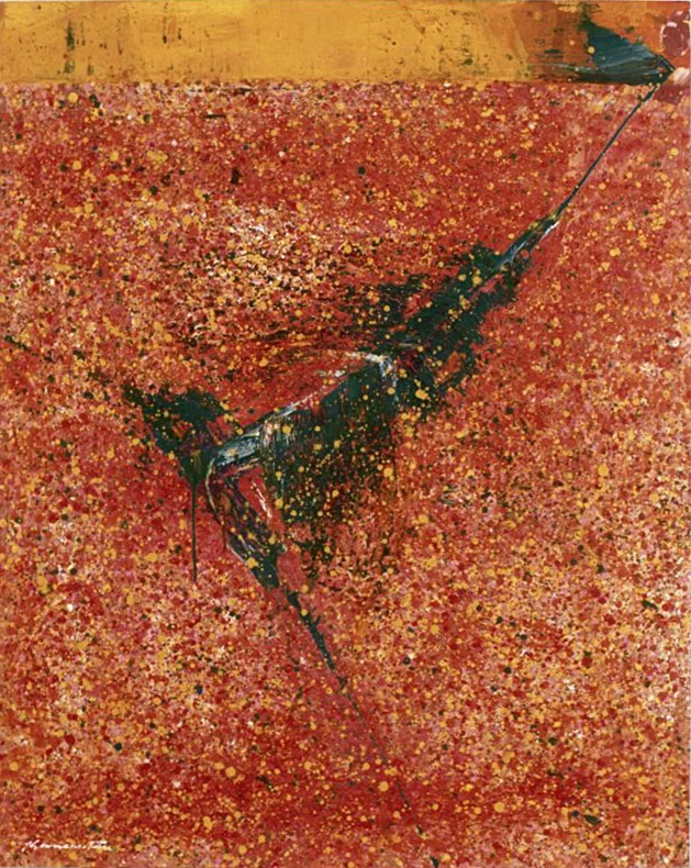 Autumn Message , 1989 acrylic on canvas 50 x 40 inches; 127 x 101.6 centimeters