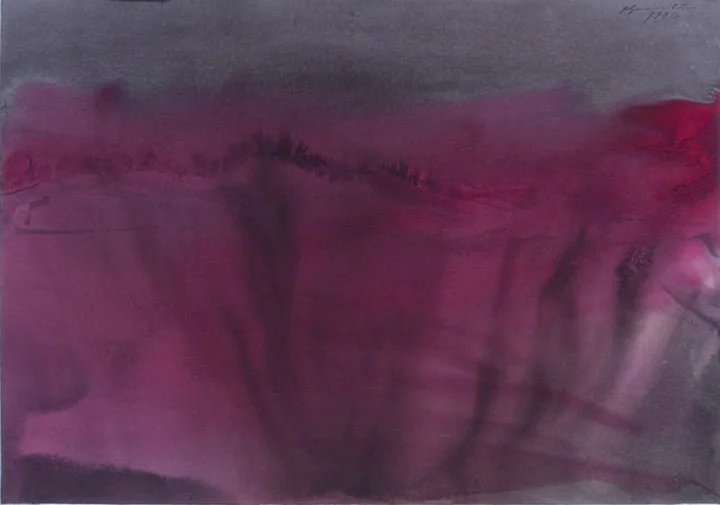 Pacific Evening- Cliffs , 1976 watercolor 29 3/4 x 39 1/2 inches; 75.6 x 100.3 centimeters