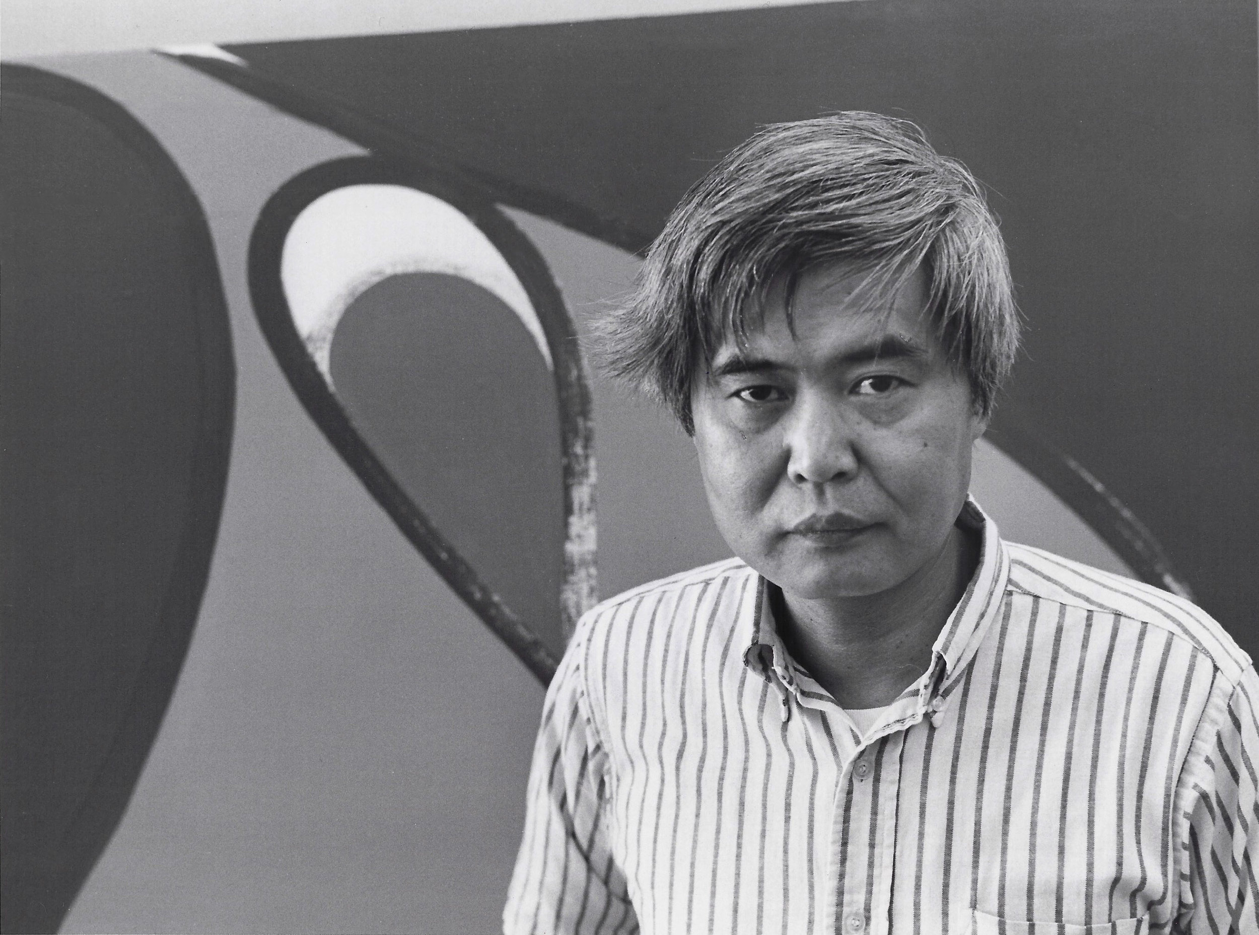  Kanemitsu at the Honolulu Academy of Arts, 1967. Photographed by Raymond M. Sato. 