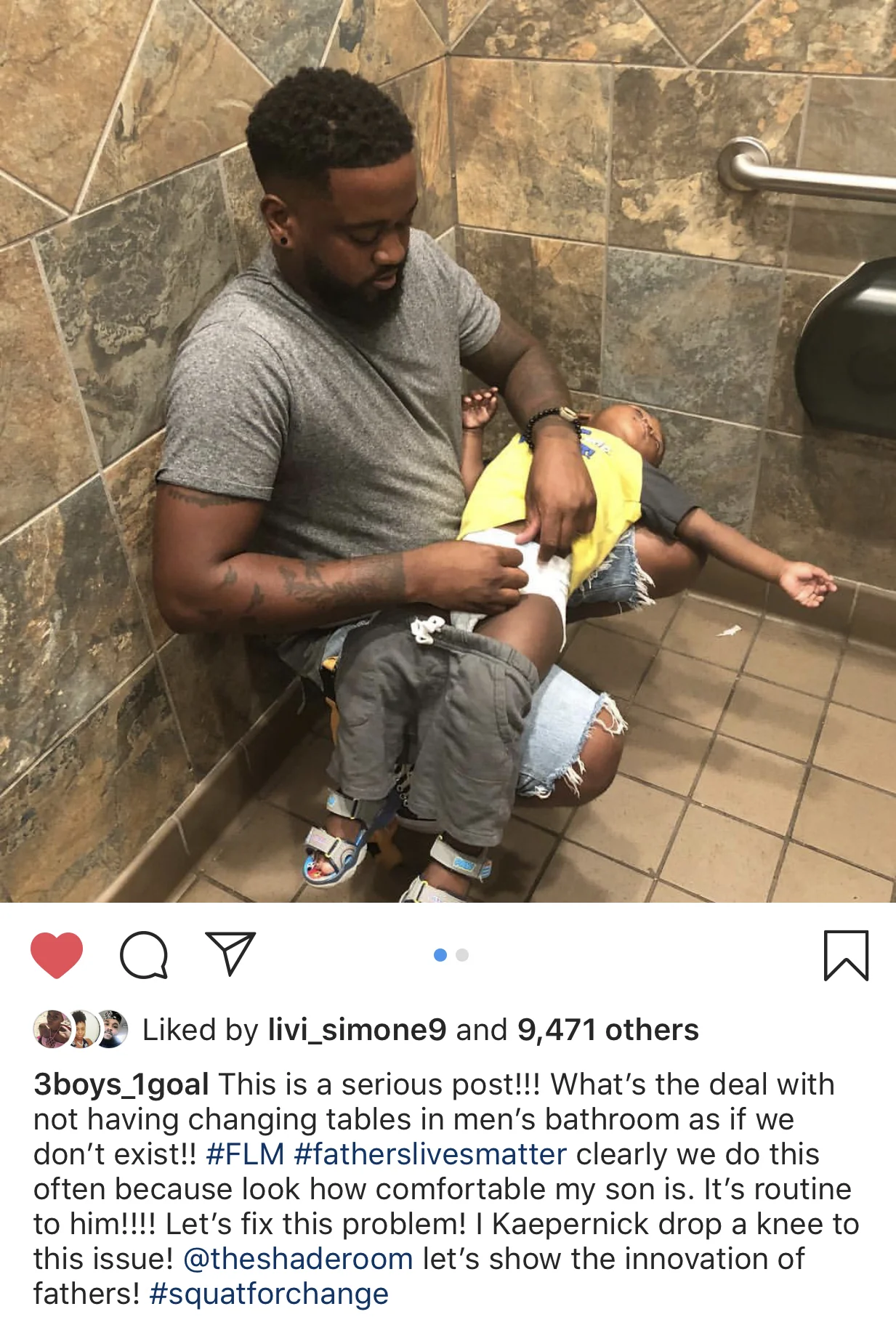 The original post and caption that made Donte go viral.