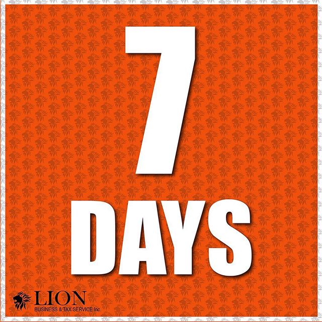 Only one week left until INCOME TAXES are due!! Don&rsquo;t be late and come to LION for your highest refund guarantee! Give us a call at 360 873 8041 or visit our website linked in our bio! #incometax #incometaxseason #lionbts