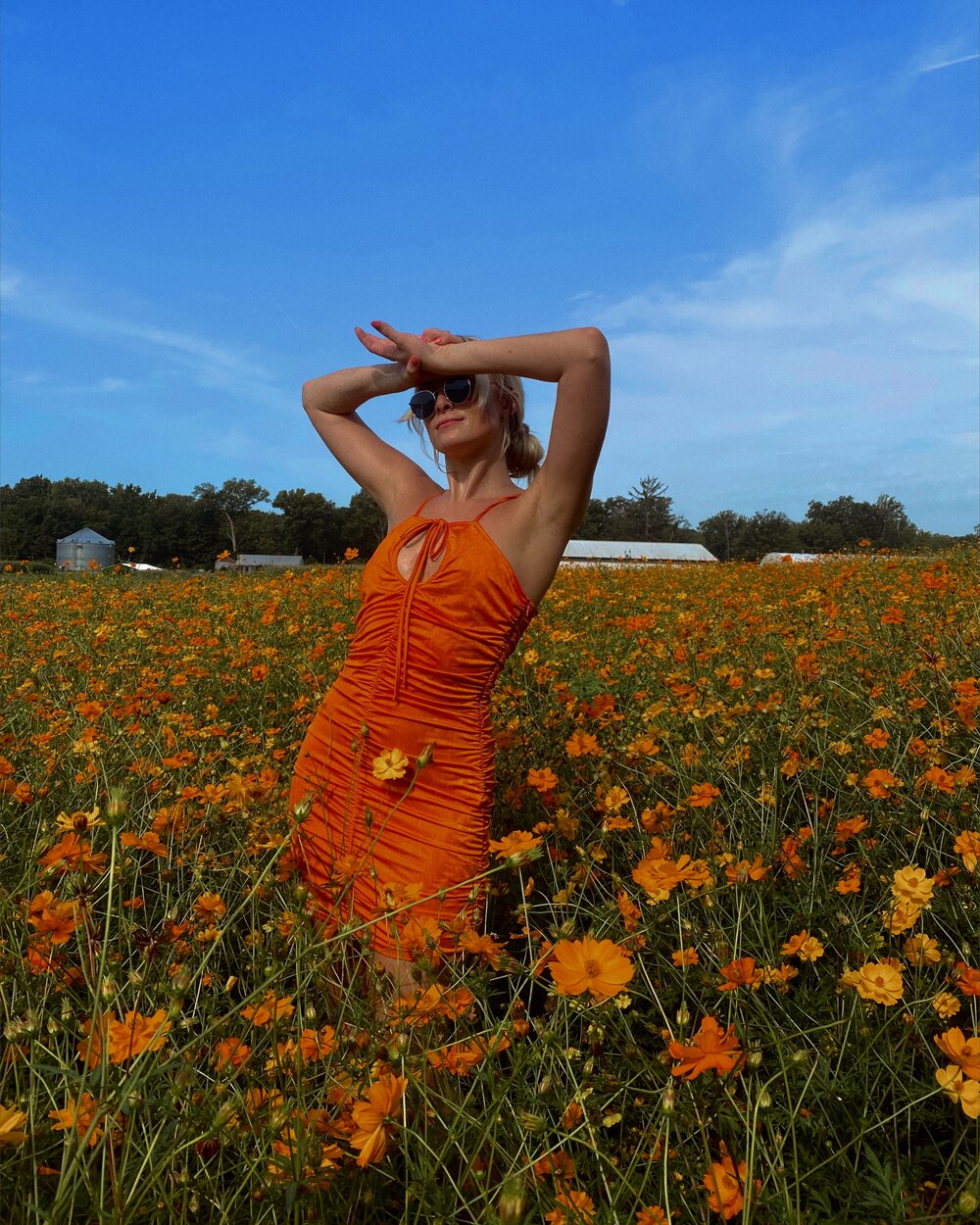Jordan Criss Cross Dress superdown 2 orange flower fields.JPG