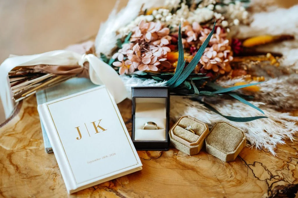 Elopement bouquet with flowers and details photographed on the North Shore of Lake Superior