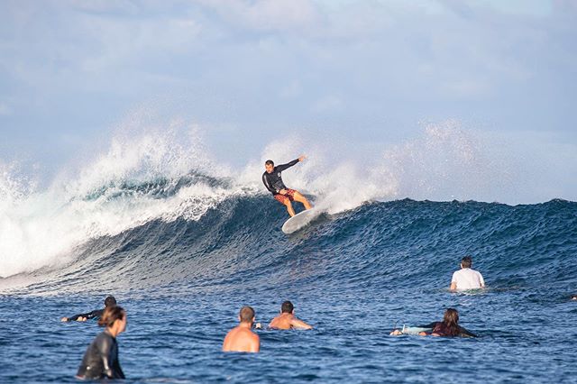 @noahkaoi riding his 5&rsquo;0 mermaid in Fiji 🇫🇯
*
Photo by @owenphoto
*
#spacetimesurfboards #mermaid