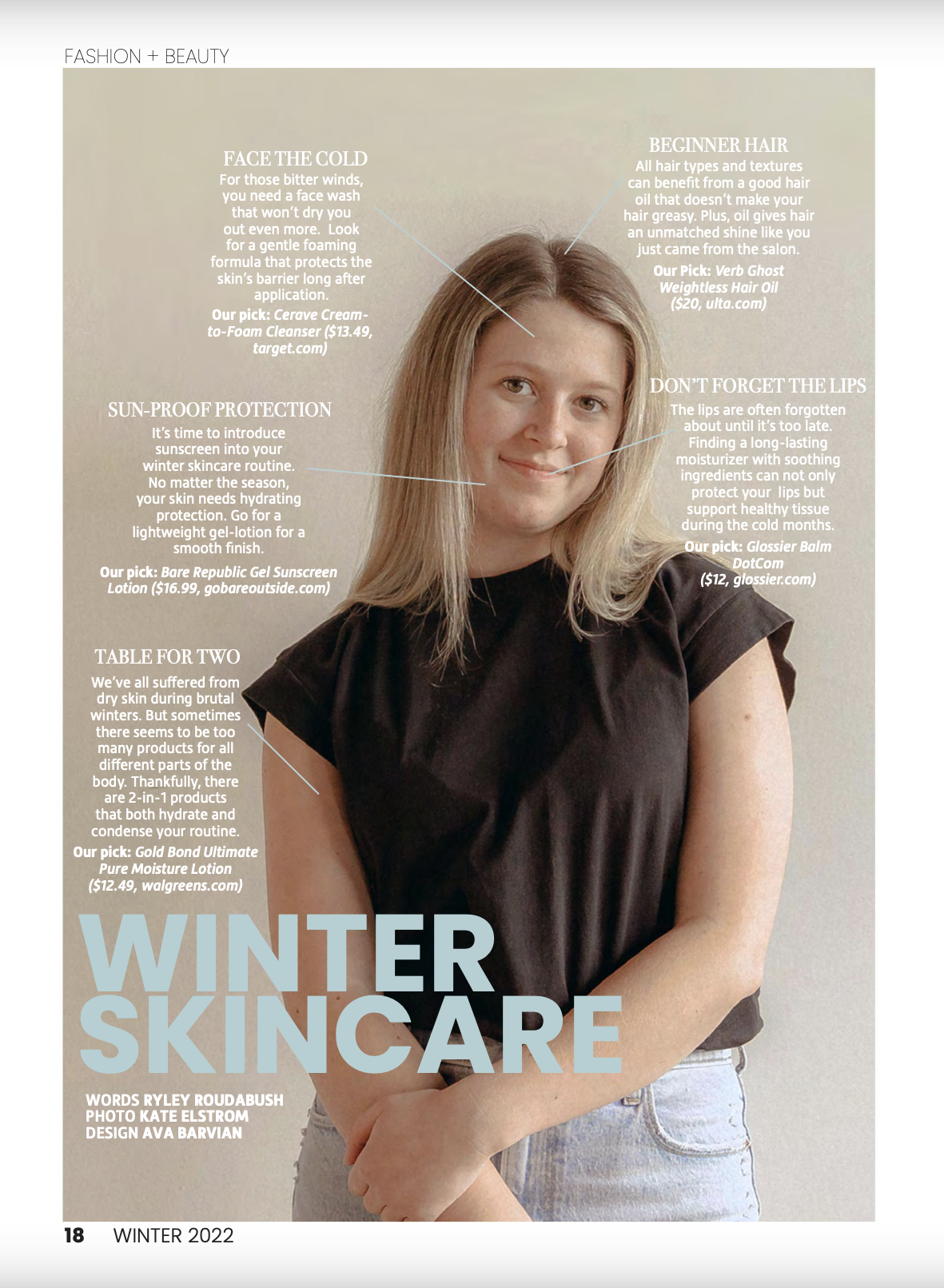 Winter Skincare Spread