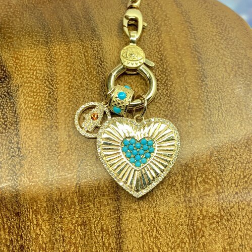 Large Turquoise Fluted Heart1.jpg
