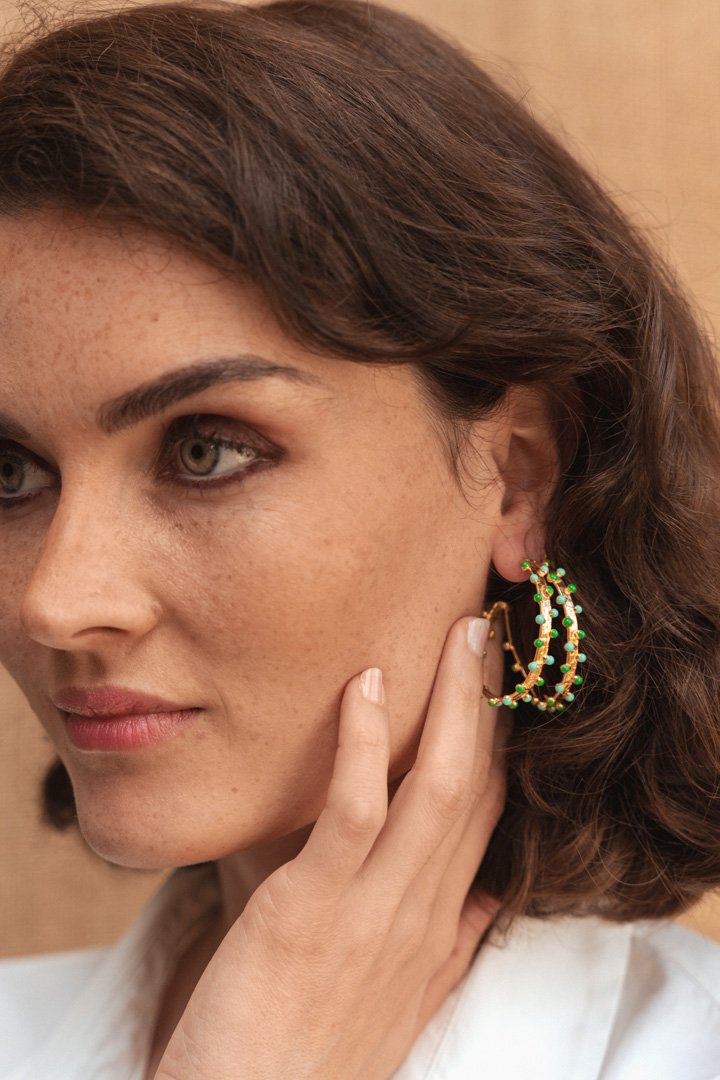 Gypsy Double Turquoise Hoop1.jpg