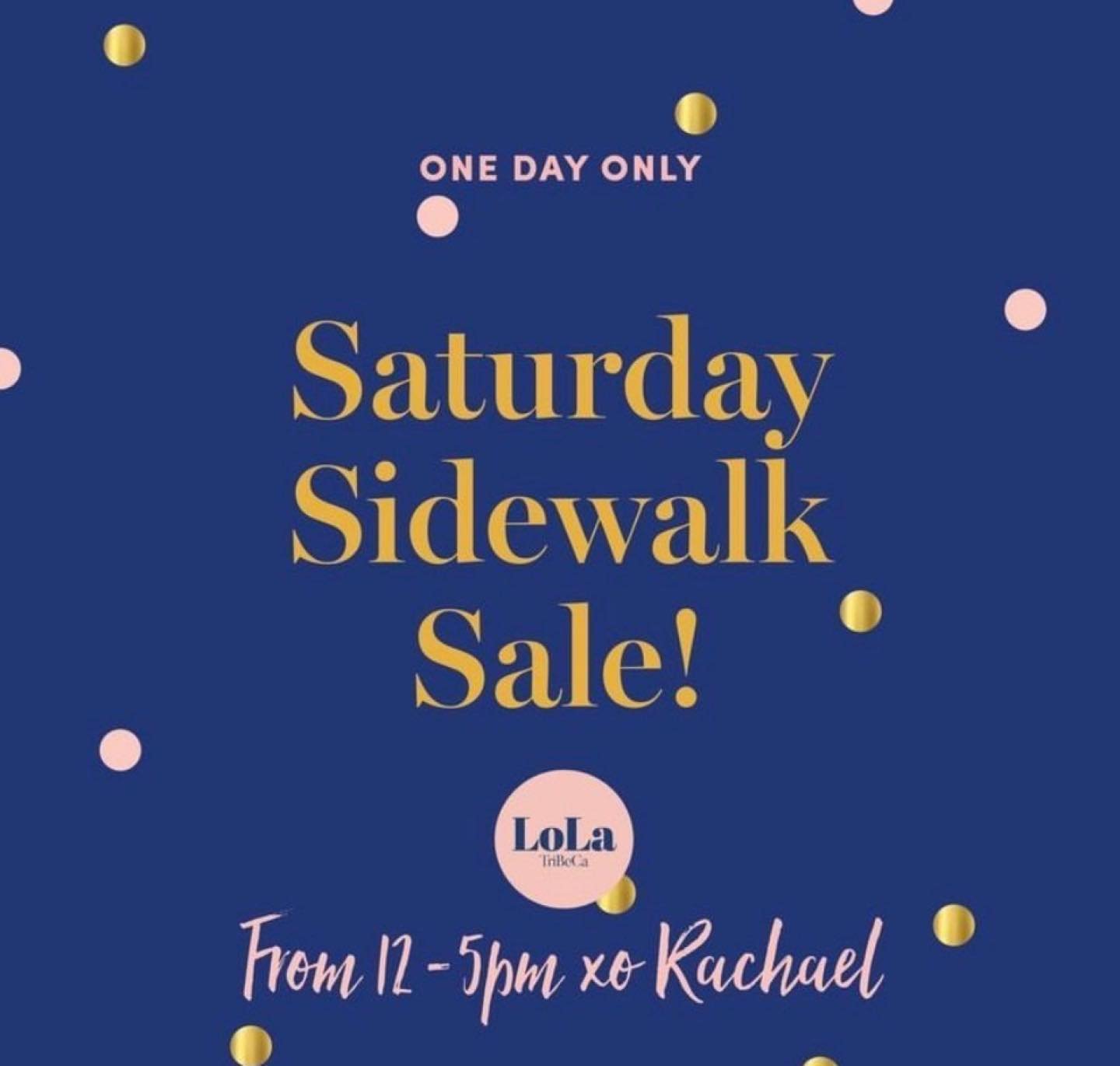Can&rsquo;t wait to see you tomorrow. Along with Lola Sidewalk sale l have a beautiful young designer selling all her handmade jewelry. xo Rachael