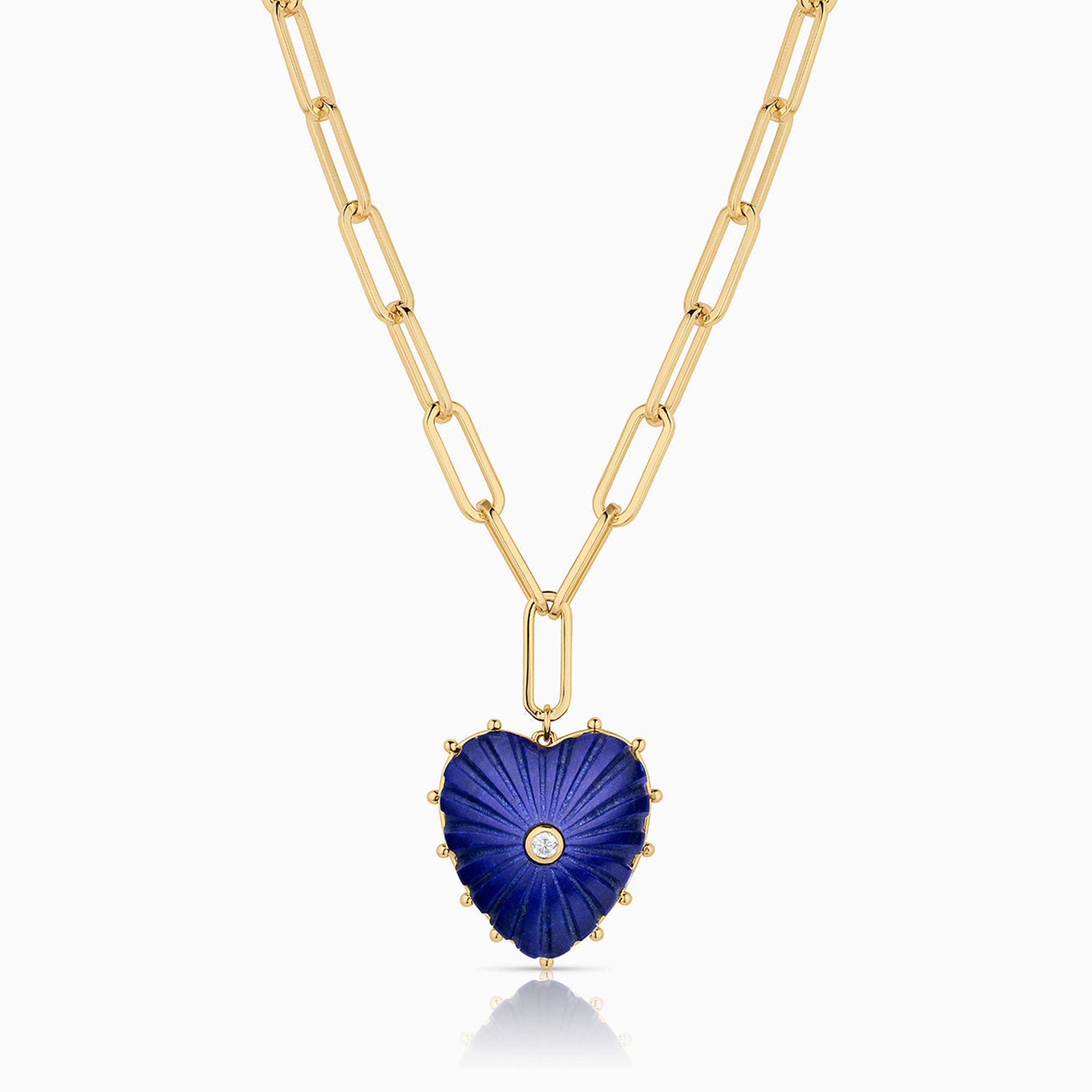 Lapis Heart Necklace
