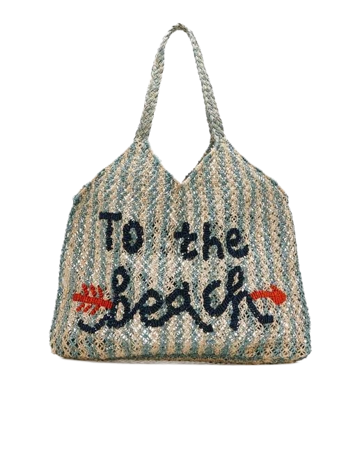 To The Beach Jute Tote