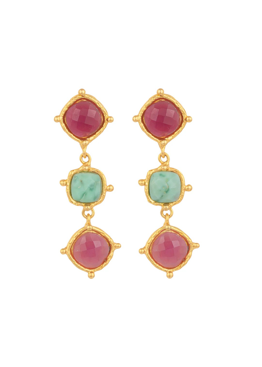 Pink Jade Earrings