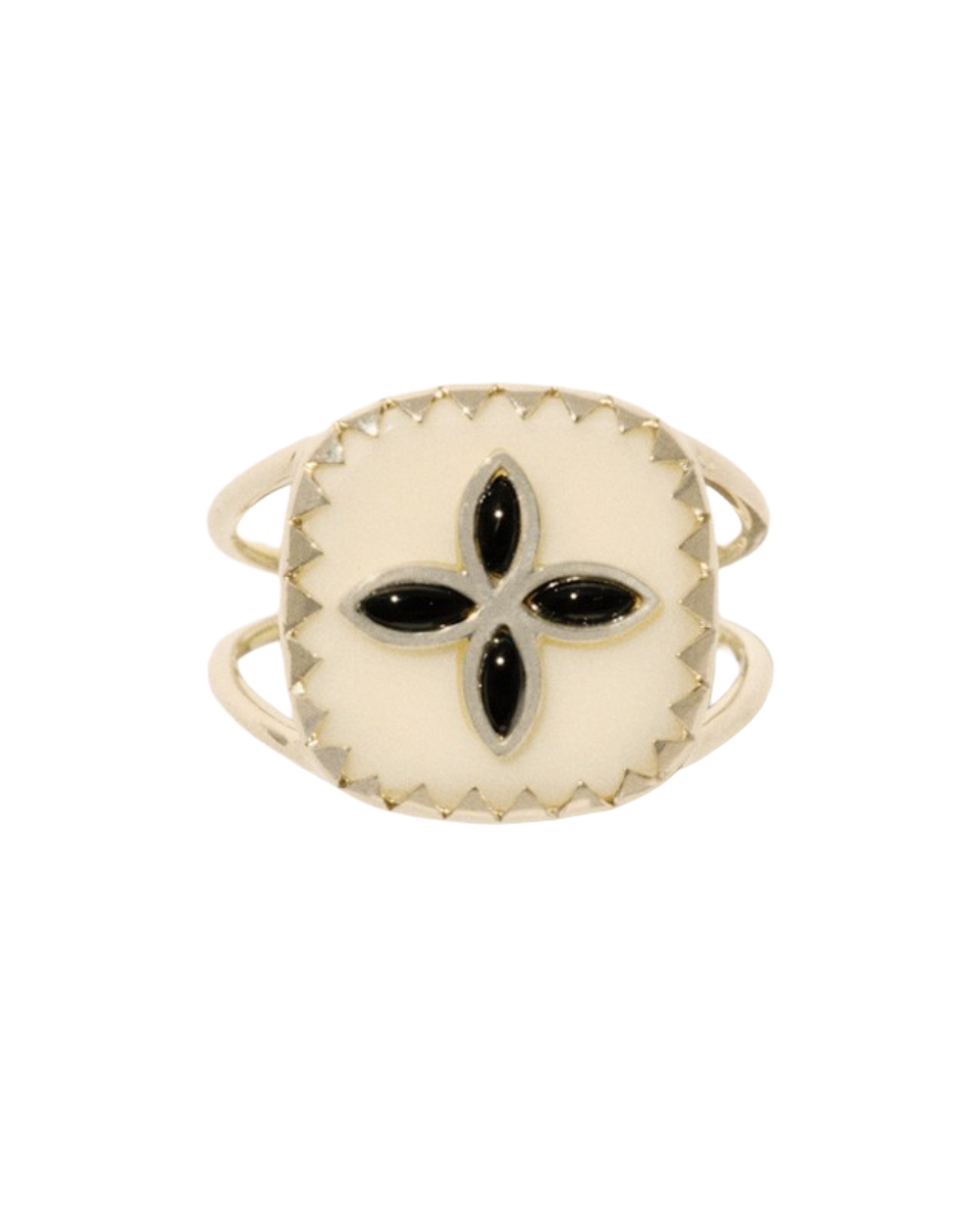 White Onyx Sunray Ring