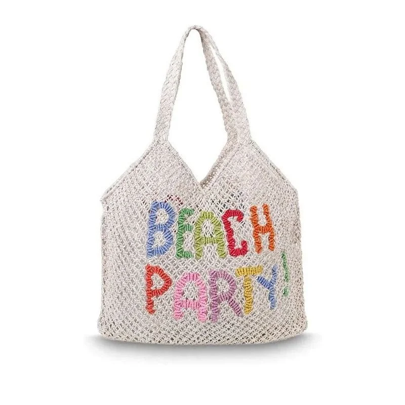 Beach Party Jute Tote