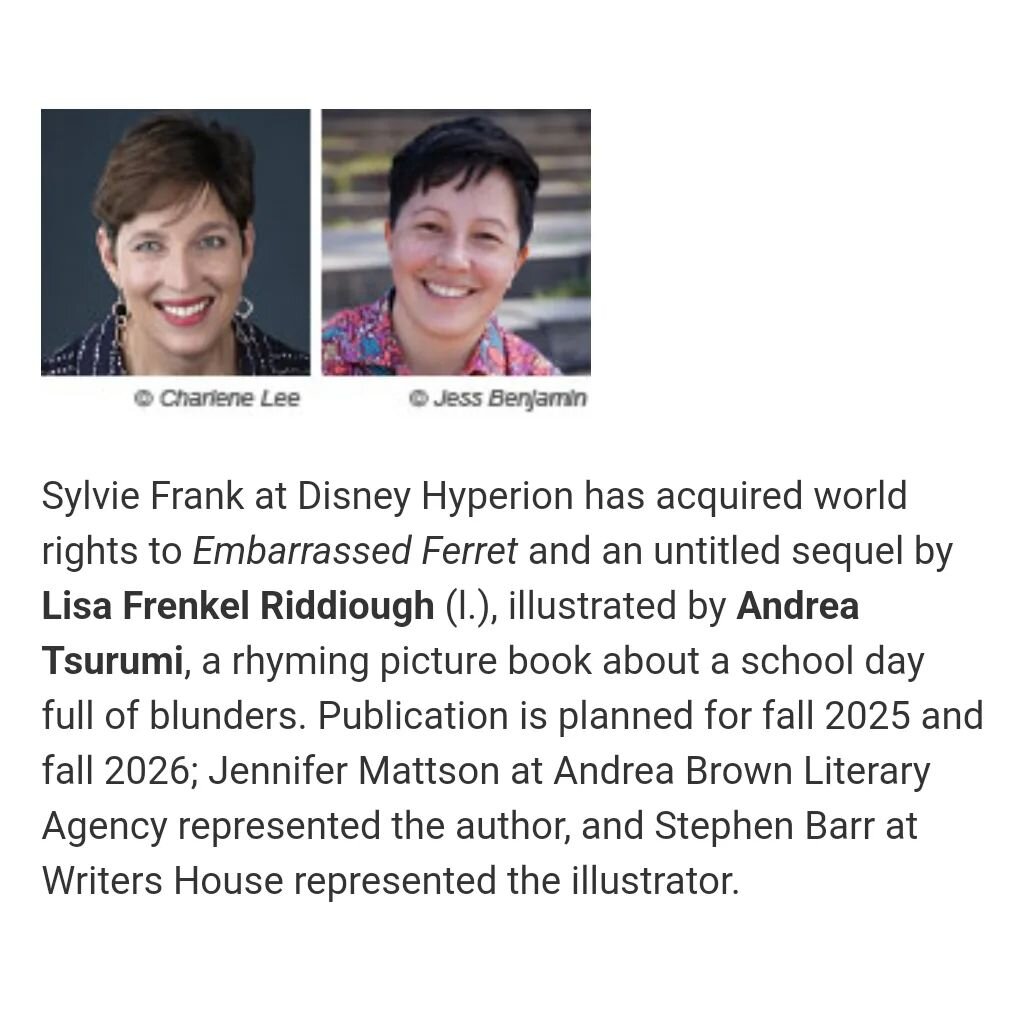 Good news! So excited to work on @lisariddiough 's forthcoming ferret shenanigans with Disney Hyperion 🎉🎉🎉🎉🎉🎉🎉