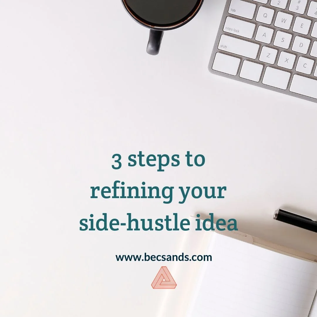 3 steps to refining your side hustle idea