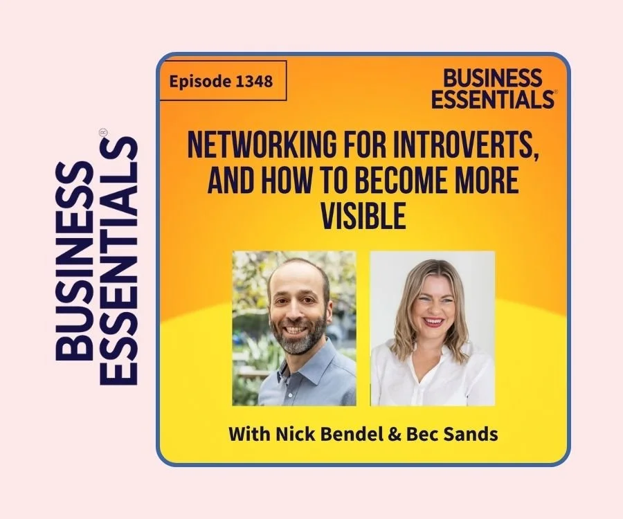 Image of Bec Sands' podcast interview on Business Essentials podcast