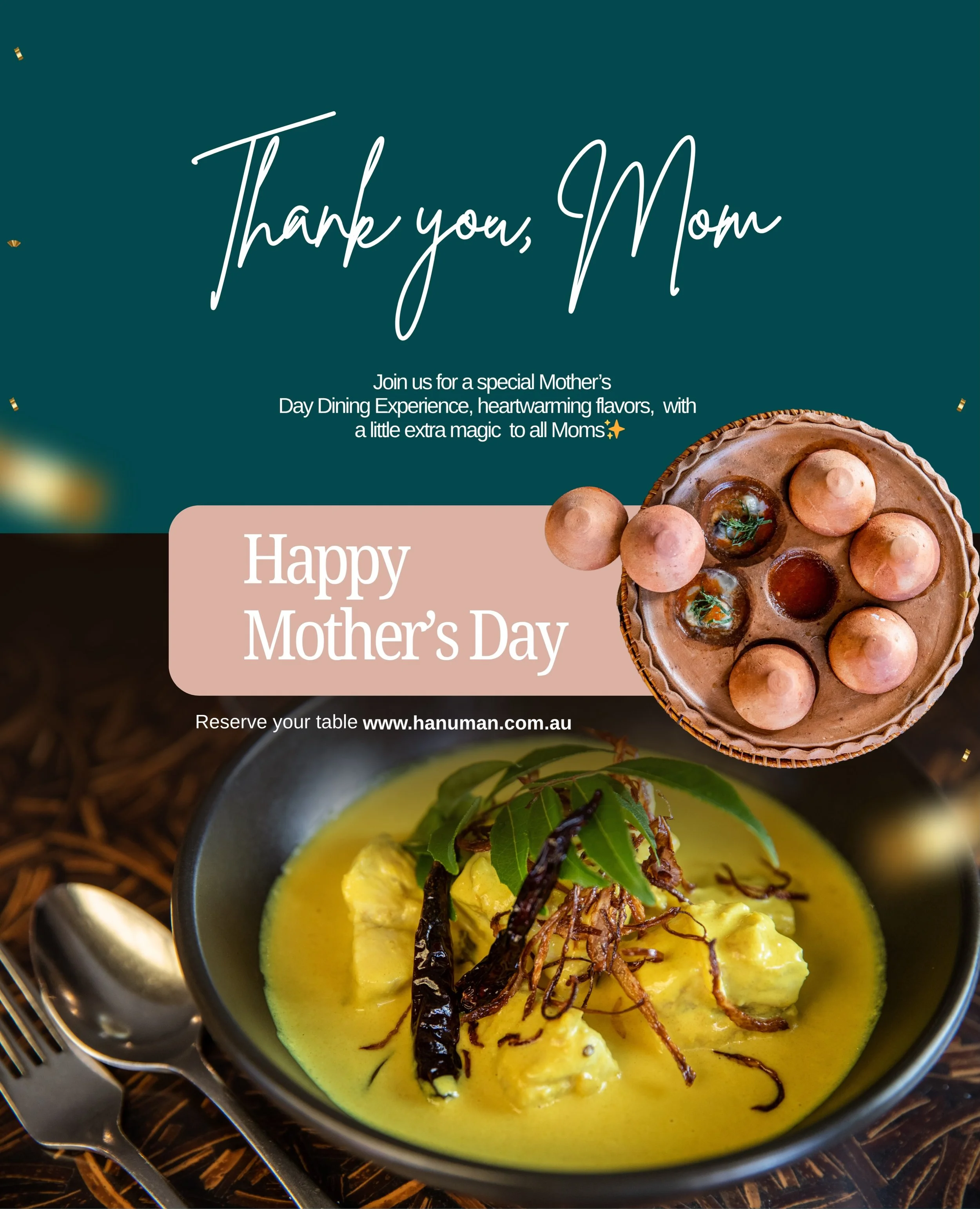 Because every mother deserves to be celebrated with love, laughter, and exceptional food. ✨🌷

Join us at Hanuman Restaurant for an evening of beautiful flavours, warm moments, and unforgettable memories shared around the table.

Visit our website 👉