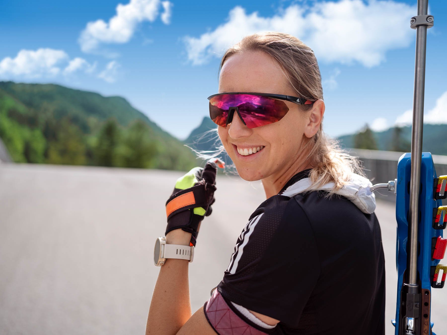 SOMFY mit der Top-Biathletin Franziska Preuß