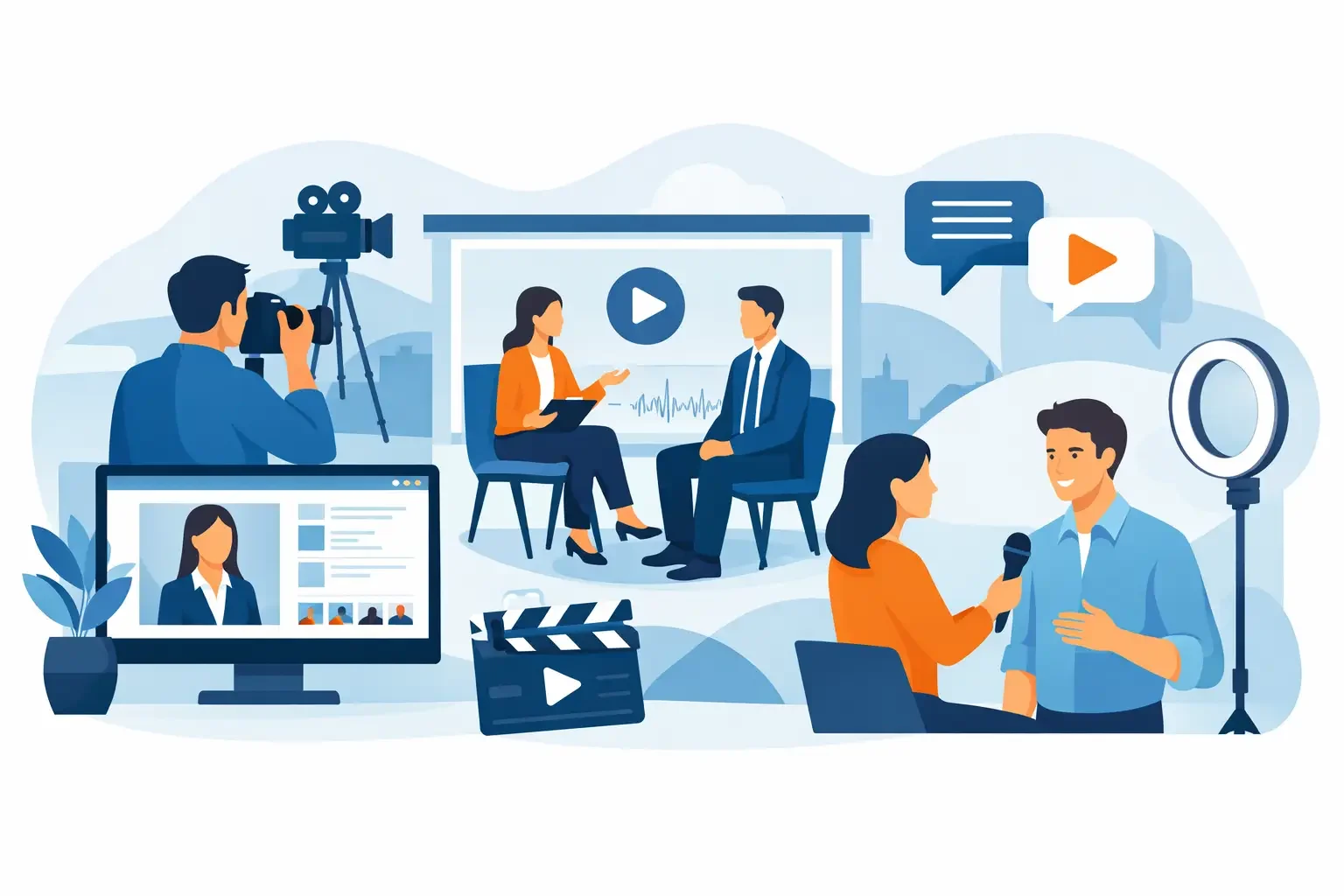 Businessfotografie mit Videocontent und Kurzinterviews