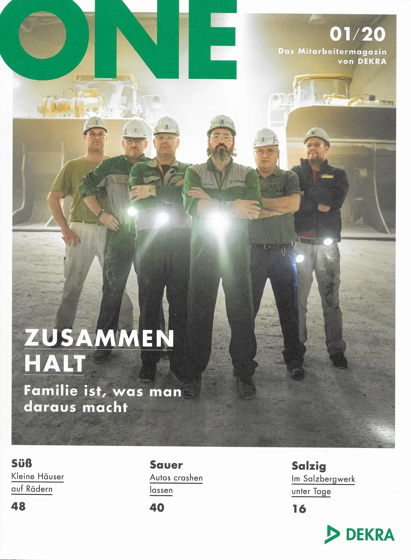 Gruppe von Salzbergwerksarbeitern auf Magazin Cover