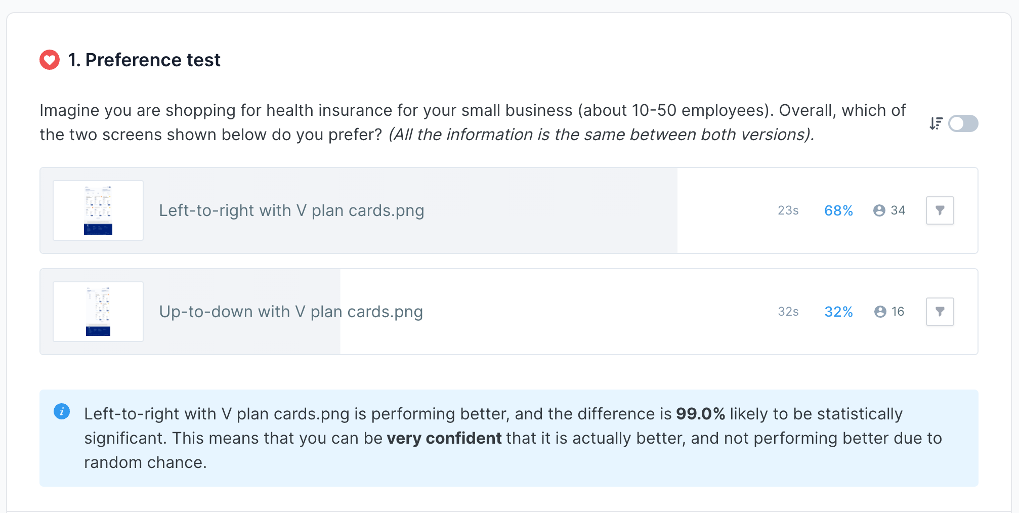 2. Horizontal or Vertical Filter Result