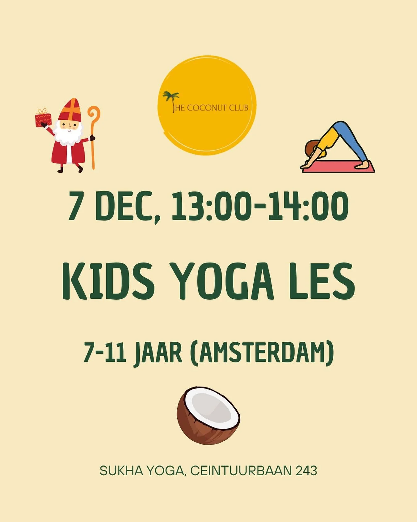 🧘🏼&zwj;♀️🧘🏽&zwj;♂️💭Bijkomen van pakjesavond in een bijzondere pop up yoga sessie voor kinderen tussen de 7-11 jaar oud in Amsterdam. 

De studio is luxe en professioneel, de muziek is prachtig en de eind-shavasanah&hellip; de lievelings! 

Omdat