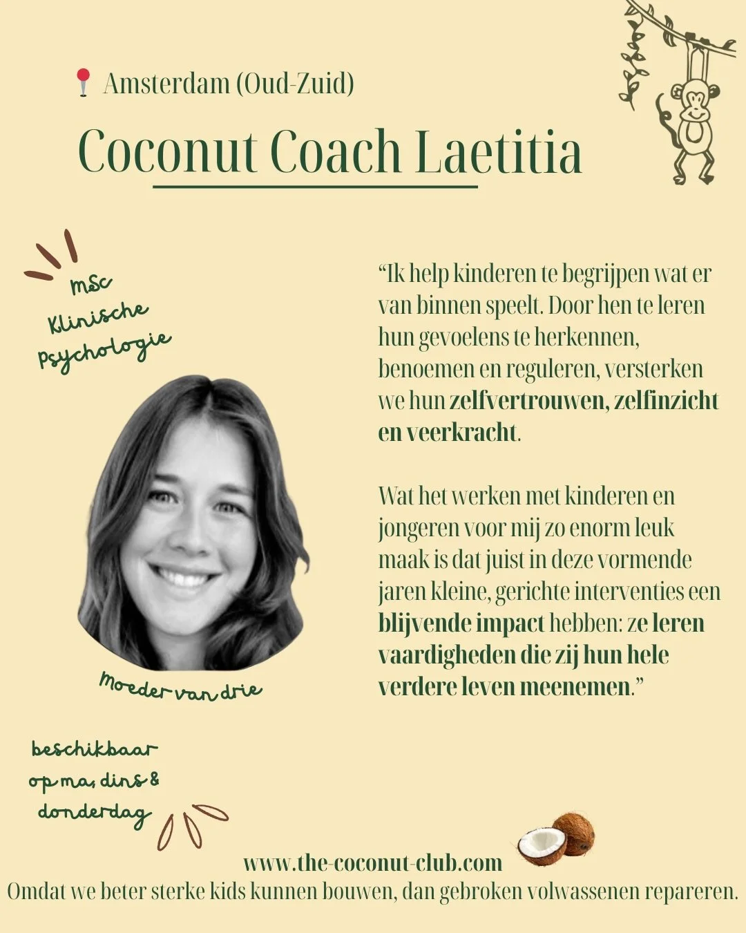 Doors are now open in Amsterdam Zuid! ❤️

A beautiful and cozy location for your child&rsquo;s coaching sessions. We can&rsquo;t wait to meet you!

We offer fun + accessible coaching to kids, young adults and parents. No waiting list, no diagnostics.