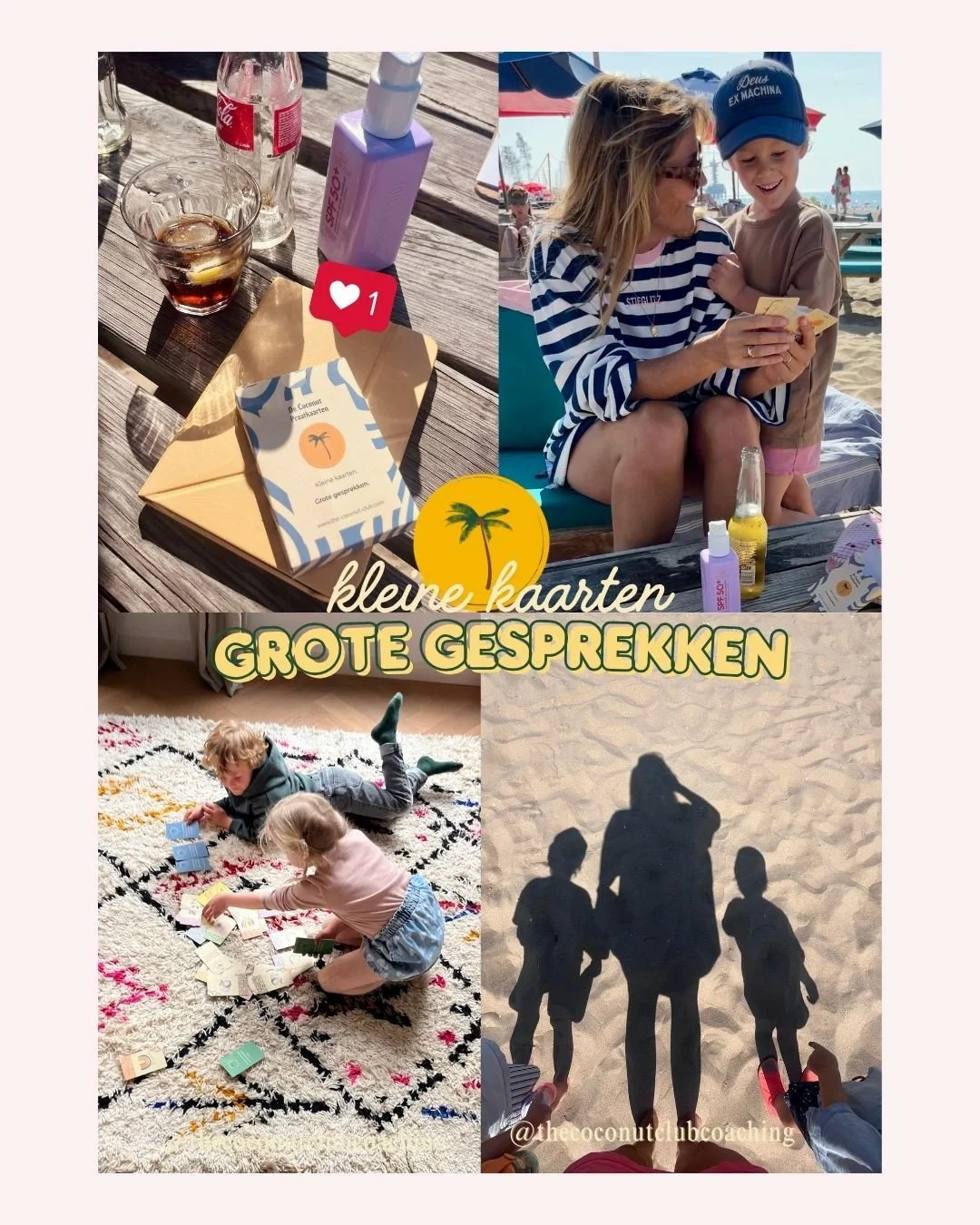 Meer verbinding overdag. Meer rust in de avond. 🌙 🤎⁠
⁠
De Coconut Praatkaarten + Slaapkaarten zijn d&eacute; combinatie voor gezinnen die het allebei willen. 🥥⁠
⁠
💛 Praatkaarten &rarr; gesprekken die ertoe doen, op een speelse manier⁠
🌙 Slaapkaa