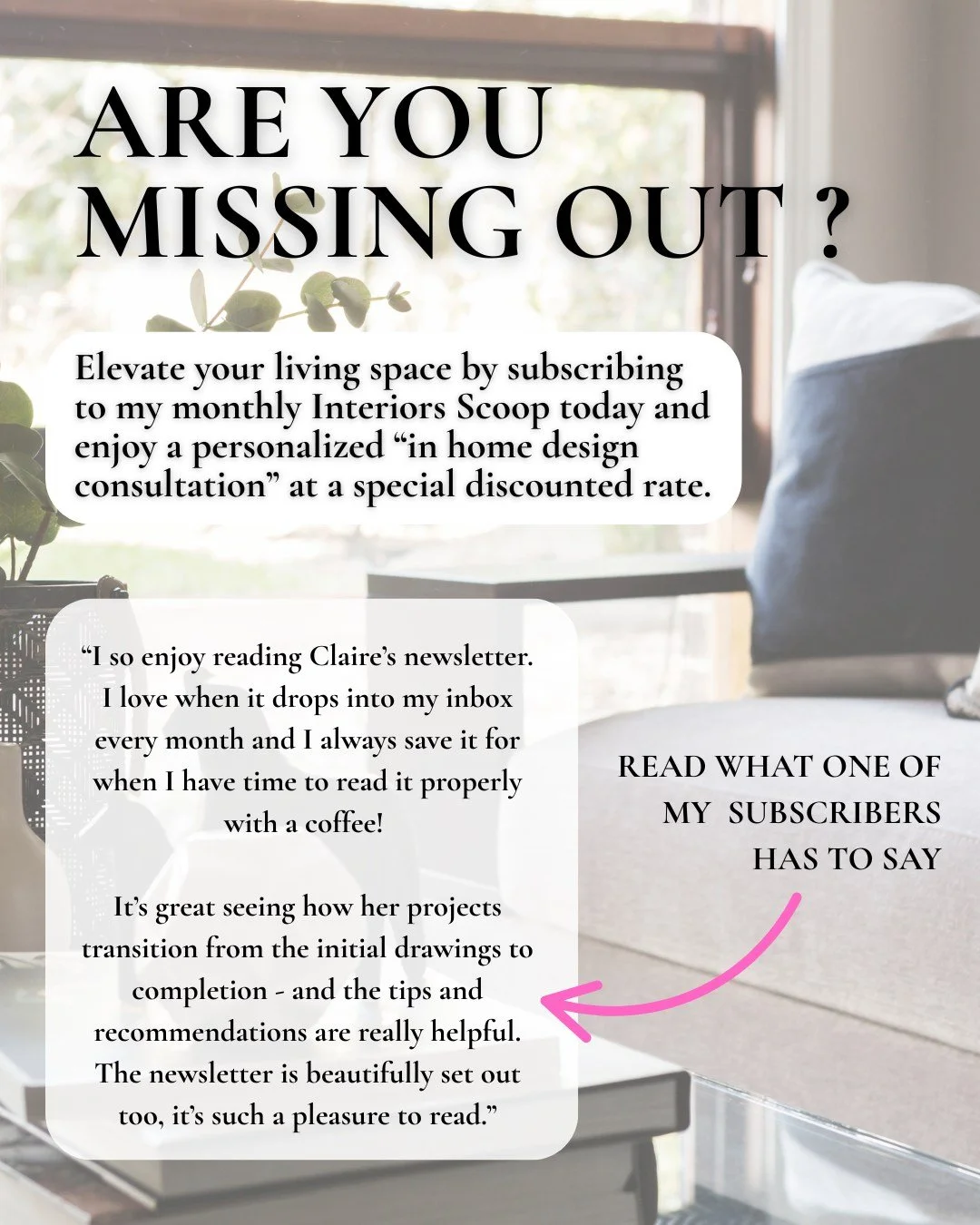 Sign up here 
https://bit.ly/the-monthly-interiors-scoop