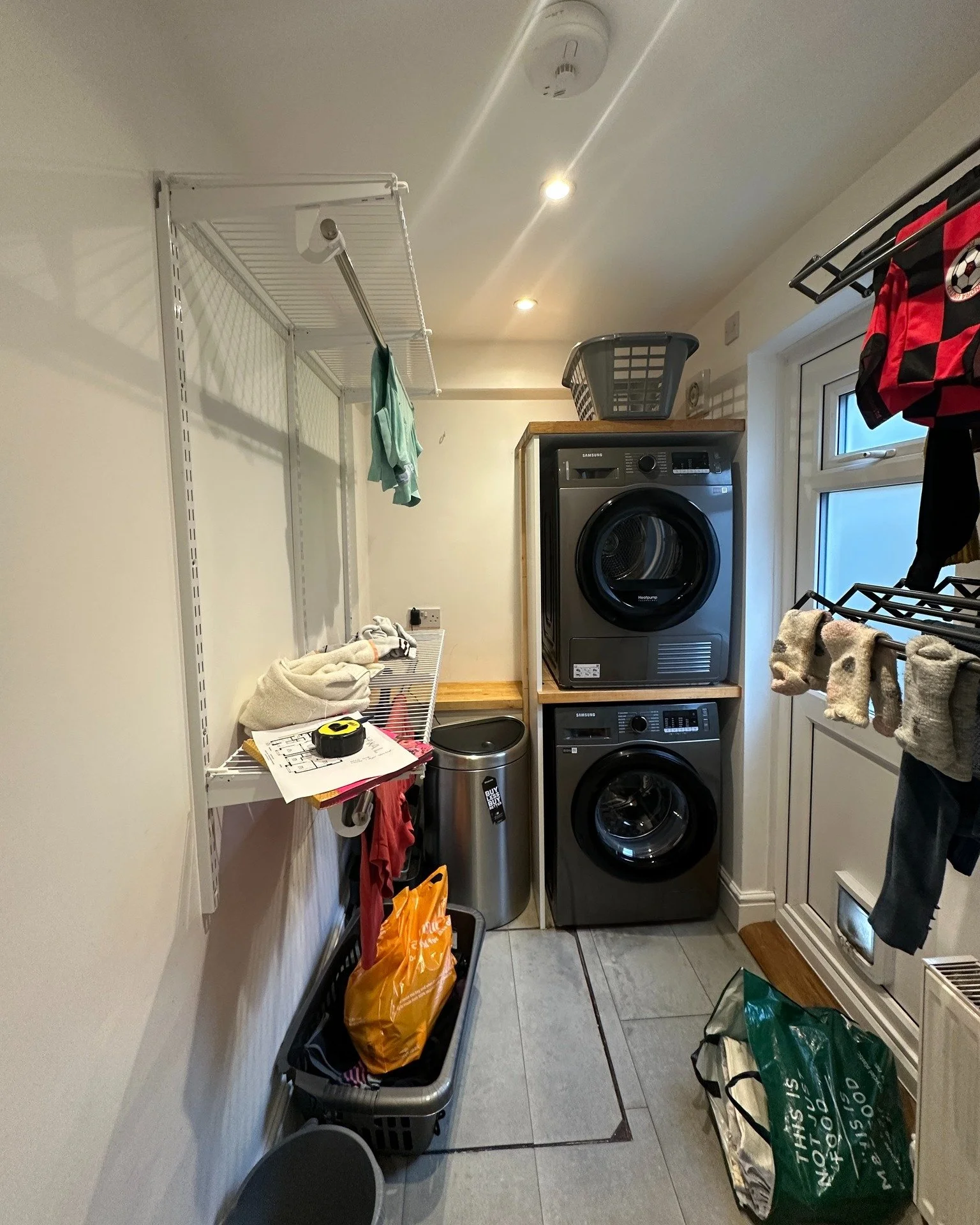 Sometimes it is the smaller things in life that can bring the greatest pleasure, like this laundry room which was not working for my client as it had wasted space and no sink.
 
We built in this storage using moisture resistant mdf spray painted to t
