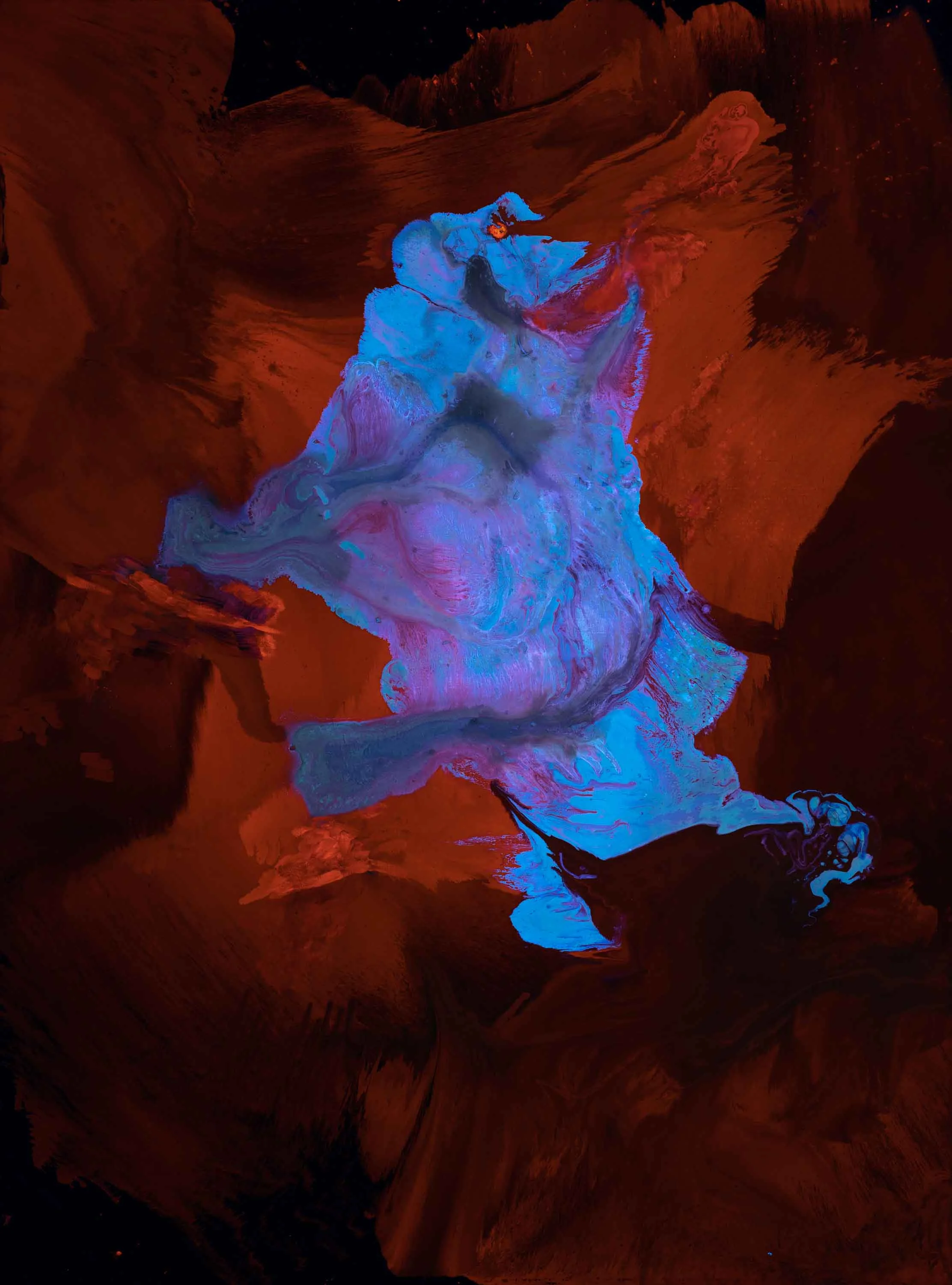 HIS SERVANT 2005–2009 / 200X150 cm UV LIGHT exposure