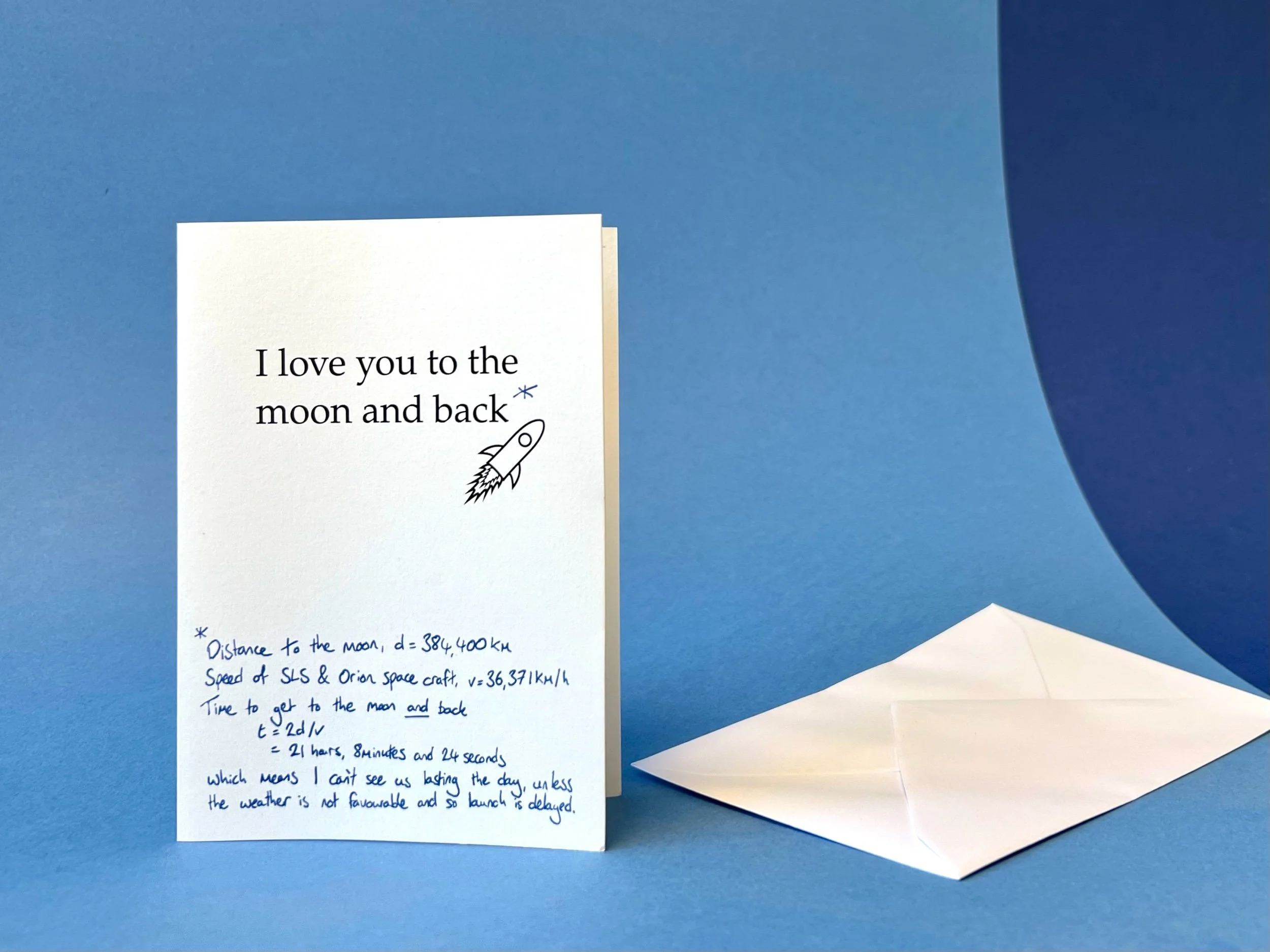 Anti-valentines day card 'To the Moon and Back'