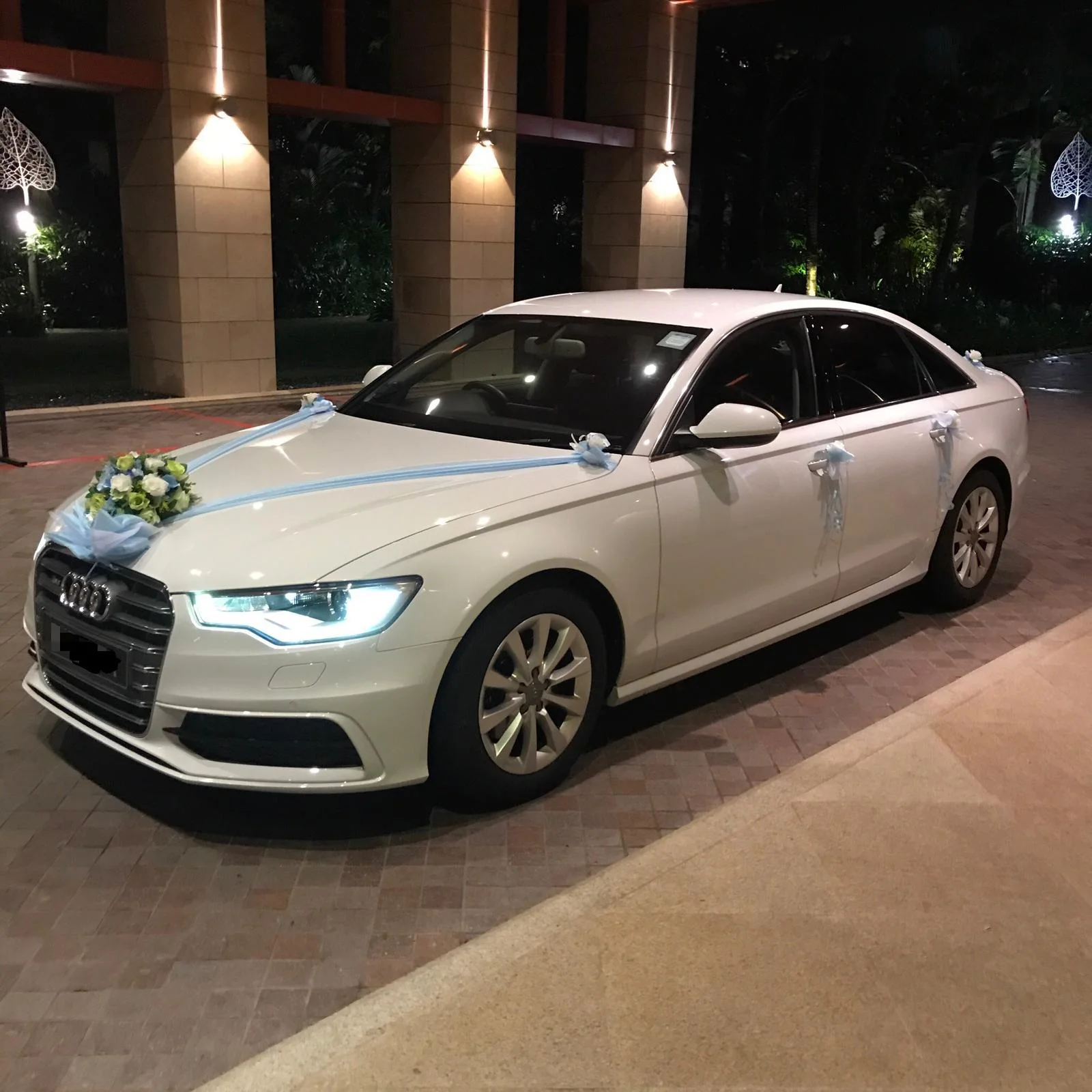 Audi A6 Wedding Car Right Side Night
