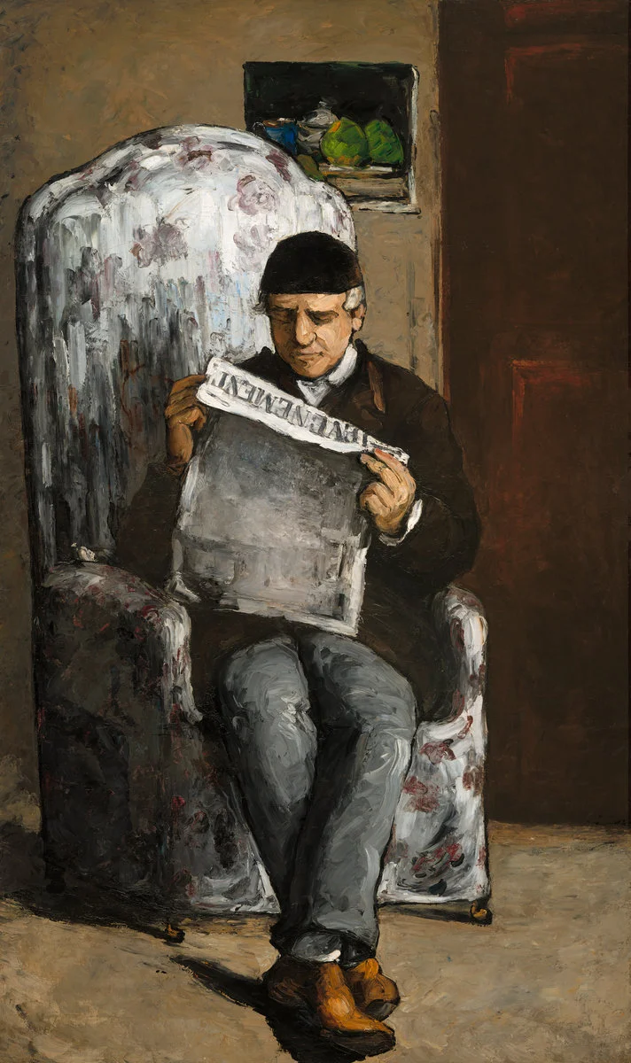 The Artist's Father, Reading "L'Événement" 1866, Paul Cézanne
