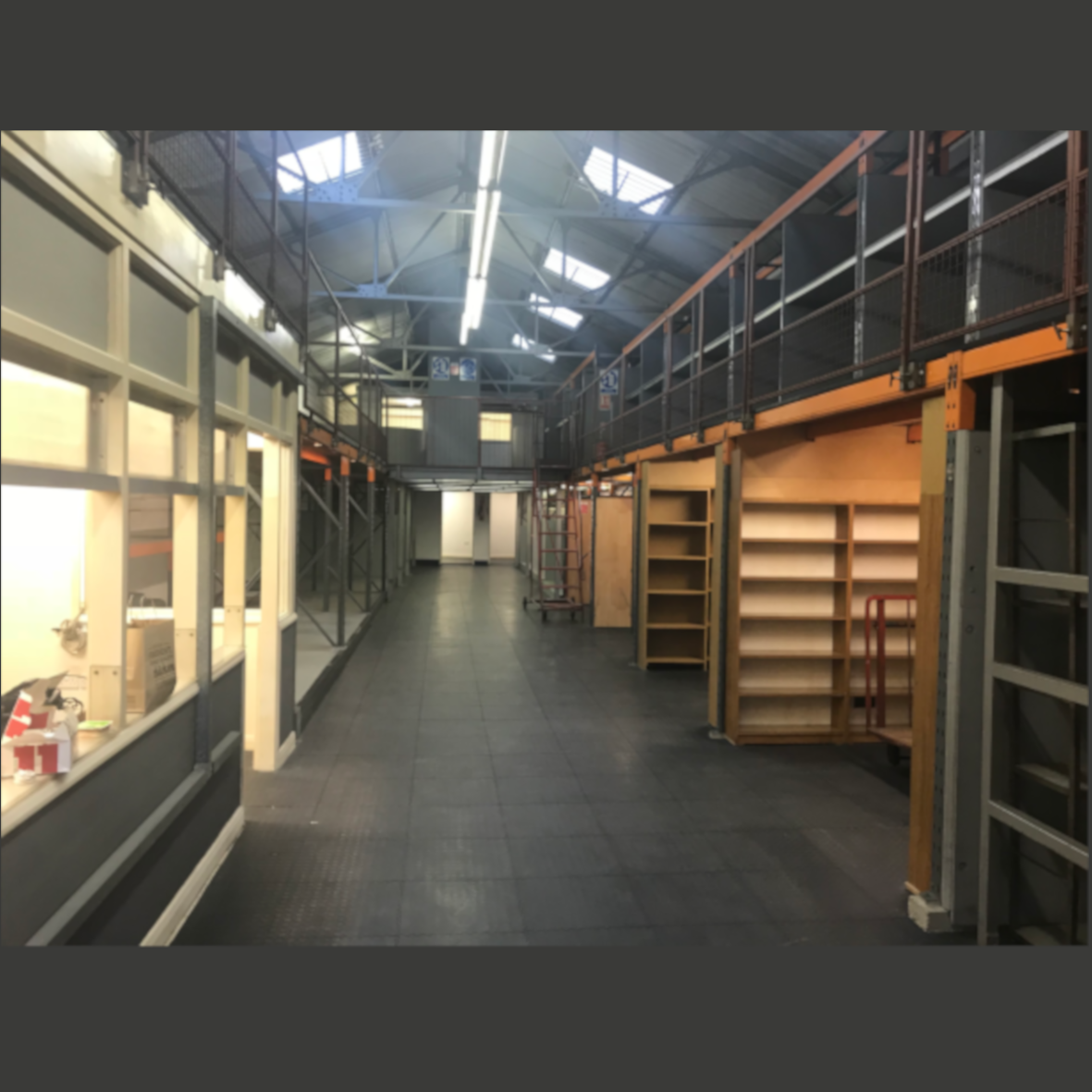 a new empty warehouse space