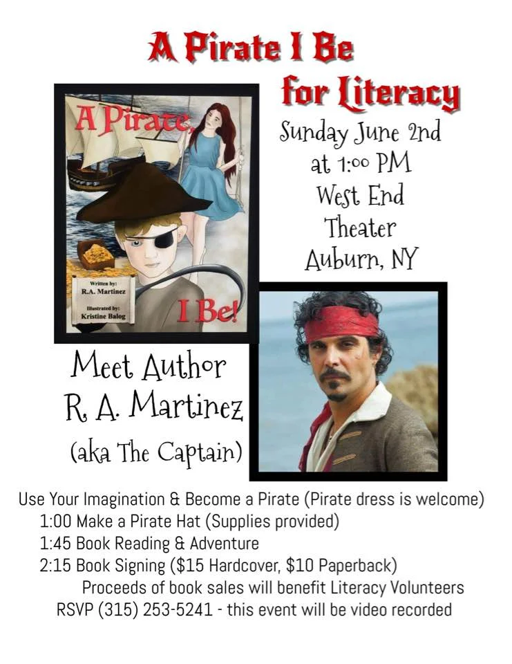 A Pirate, I Be ! for Literacy. Fundraiser for Literacy Volunteers of Cayuga County