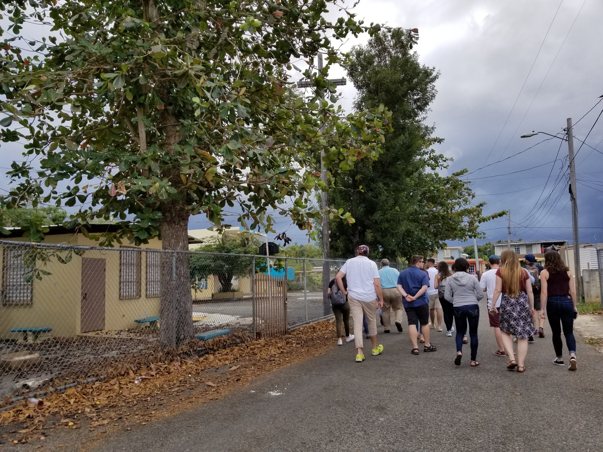 The UMN Global Convergence Lab outside of the Aguadilla school