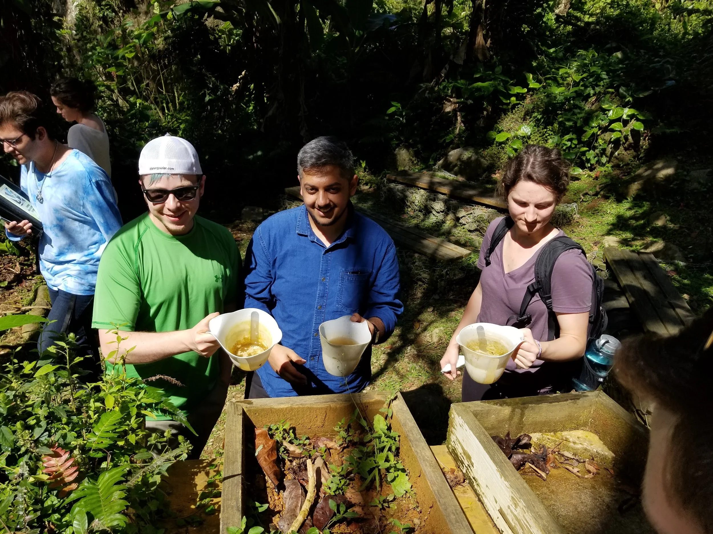 UMN Students learning about Water Run-off, From Left to Right: Garrett Burnham, Rajeev Atha, Carlie Derouin