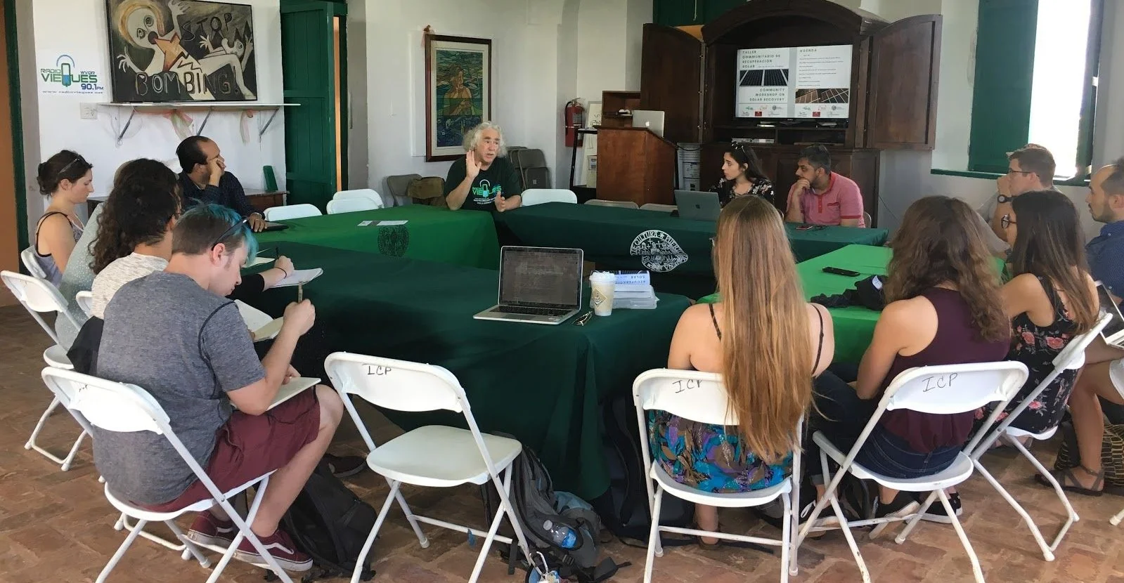 UMN Global Convergence Team in Vieques at the round table workshop headed by Footprint