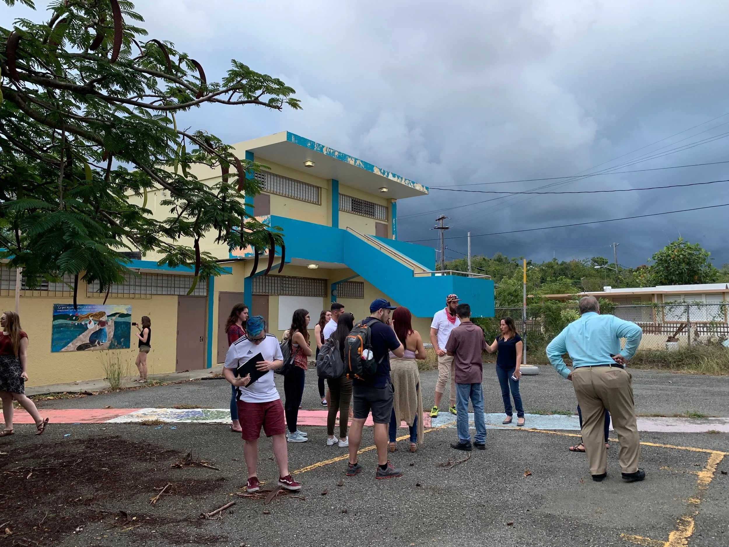 THE UMN GLOBAL CONVERGENCE LAB at CLOSED SCHOOL IN THE PLAYUELA SECTOR, AGUADILLA