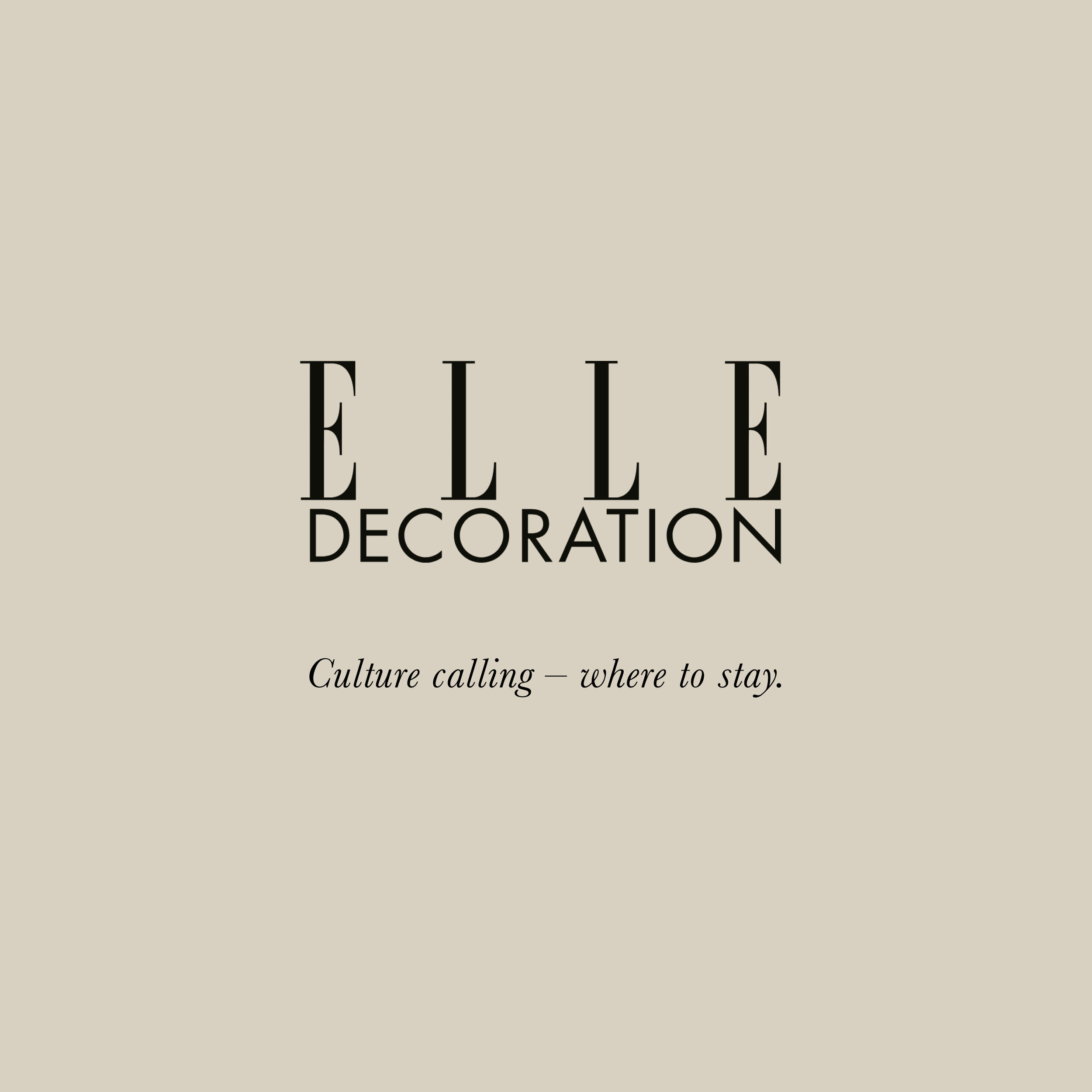 Elle Decoration  Culture Calling – where to stay. — Nor–Folk