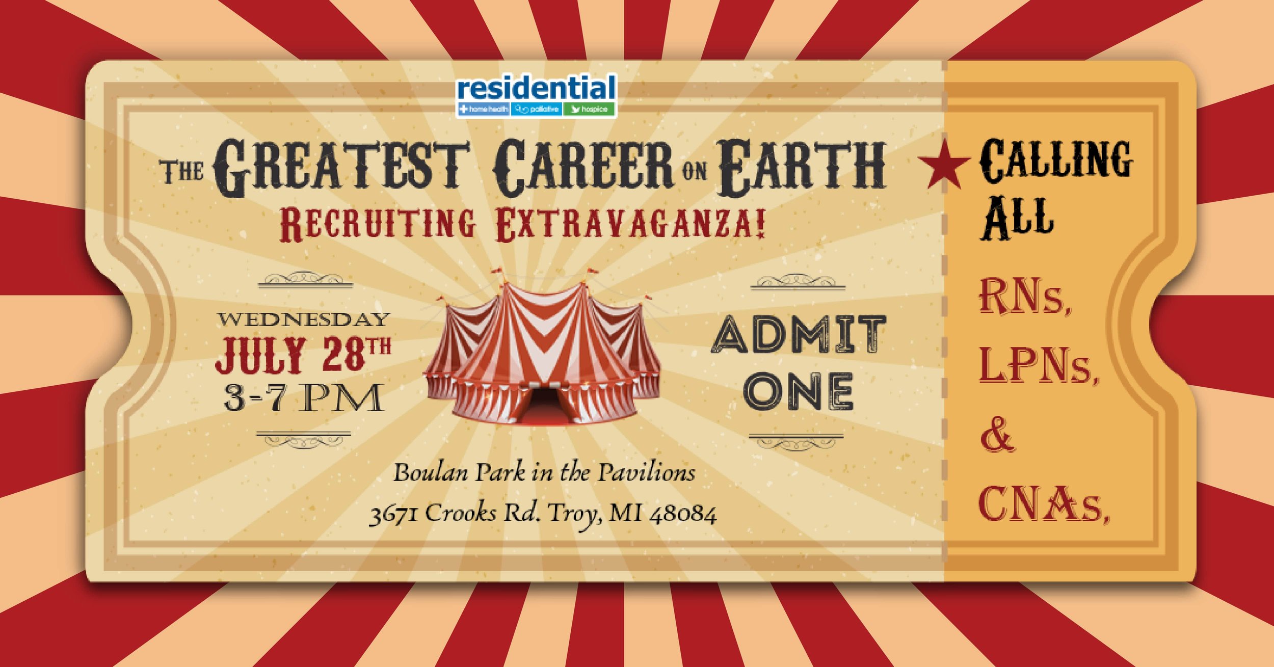 Greatest Care on Earth hiring event