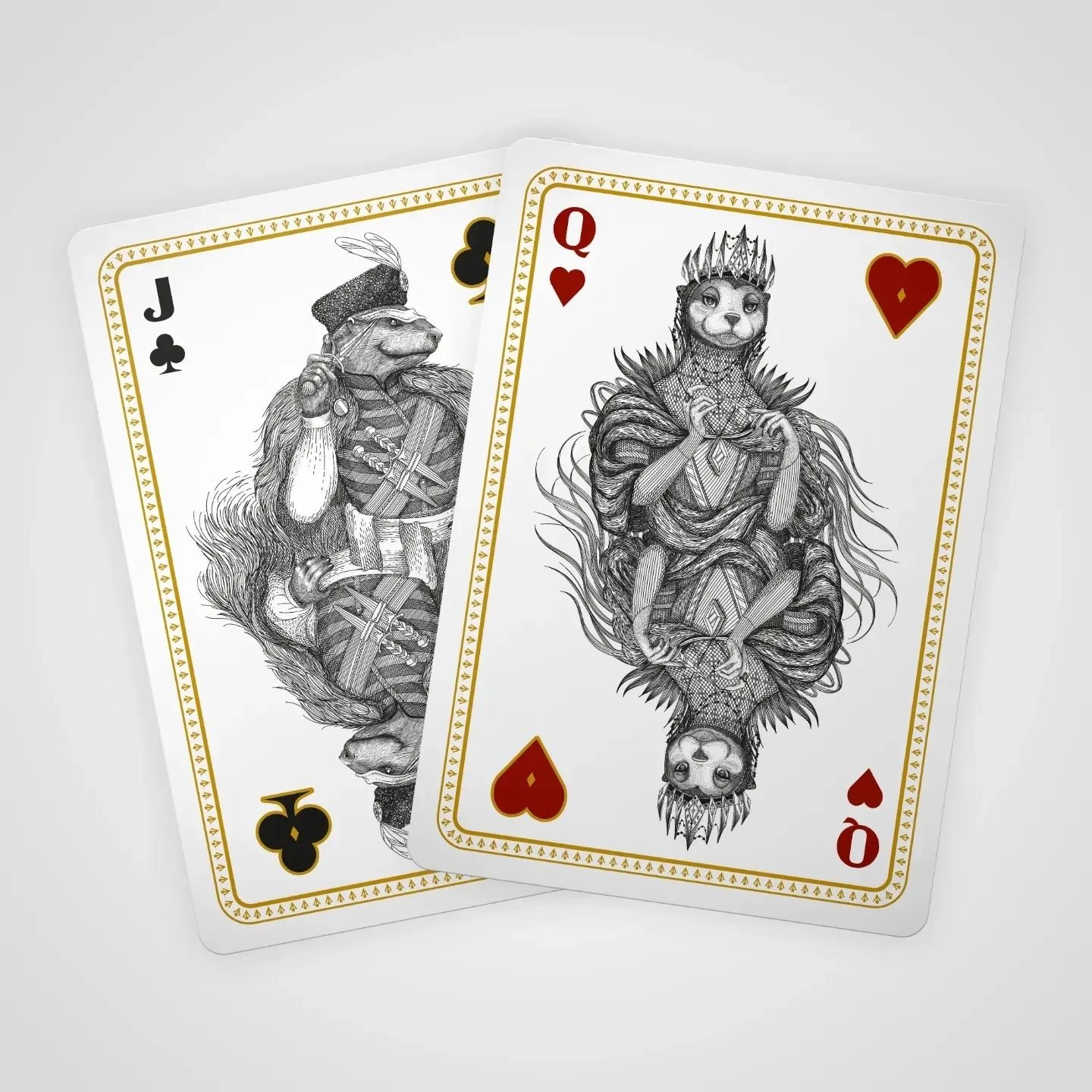 I wanted to design a deck of cards for a long time. Noble Otter gave me that opportunity and I had a lot of fun. The deck is full of characters that inspire imagination about the royal family of otters. Tell me who is your favourite!

#bestofpackagin
