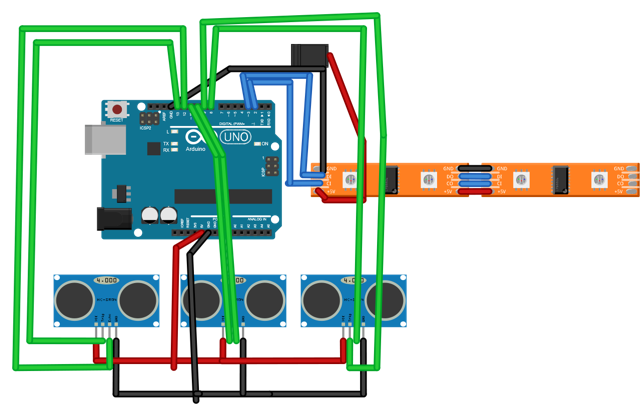 Sketch of system setup made using Fritzing software