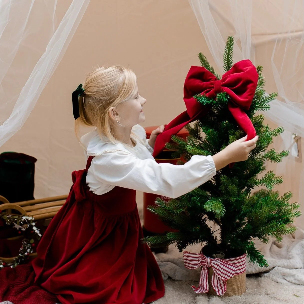 ✨ Christmas at Rosebuds &amp; Ribbons ✨

Christmas magic is on its way at Rosebuds HQ! Our rich red velvet Grace pinafore dress perfect for those festive celebrations and days out ✨

Our Christmas collection will be available very soon, with magical 