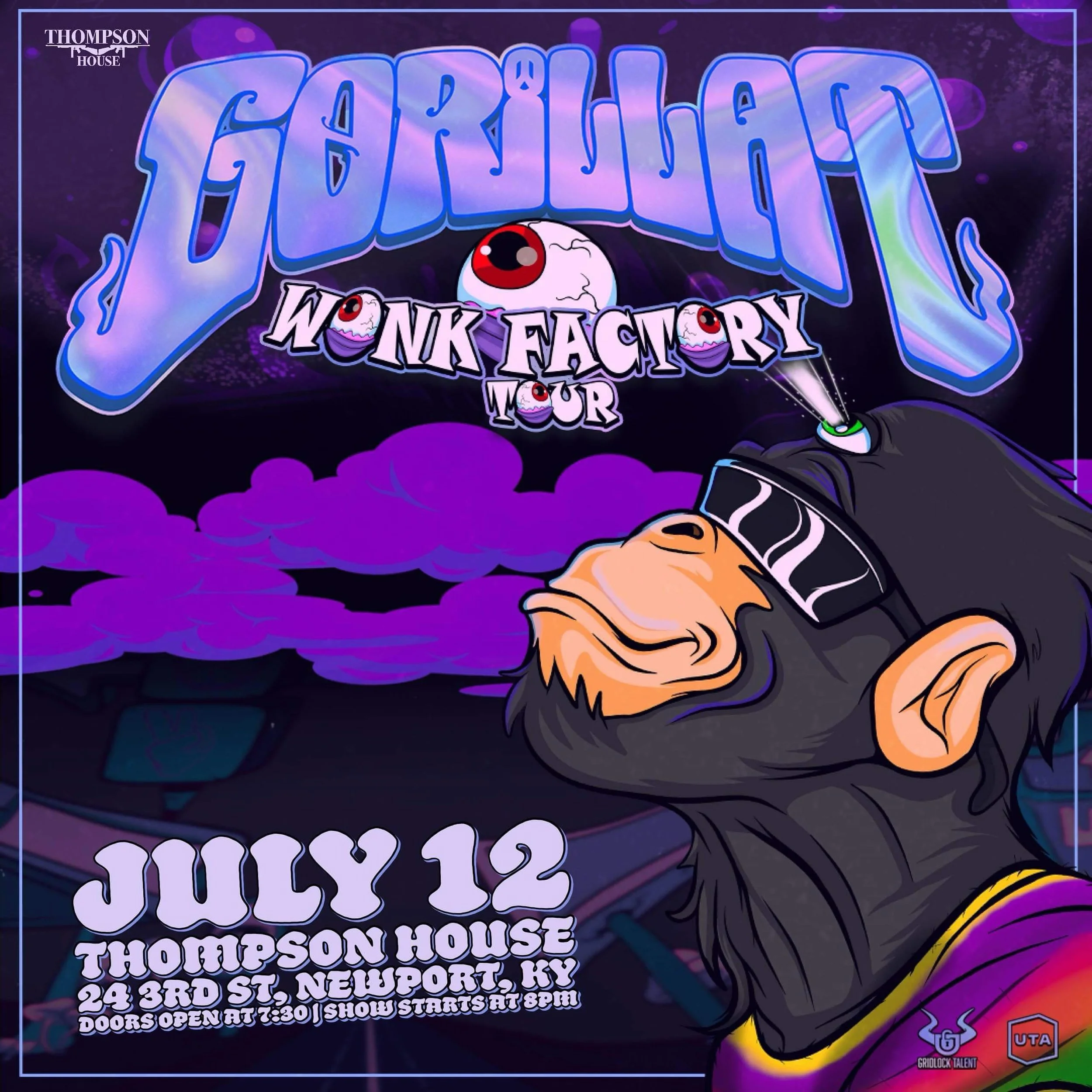 Join us 7/12/2024 for an unforgettable night of electrifying beats and non-stop dancing at the Thompson House in Newport, KY! 🎶🔥. Tickets at Link in Bio! 
📸 Capture the memories and share them with us using #GorillaTConcert for a chance to be feat