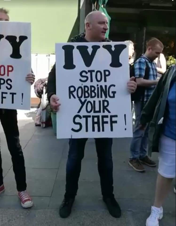 Damien Farrell joins previous protest outside The Ivy restaurant